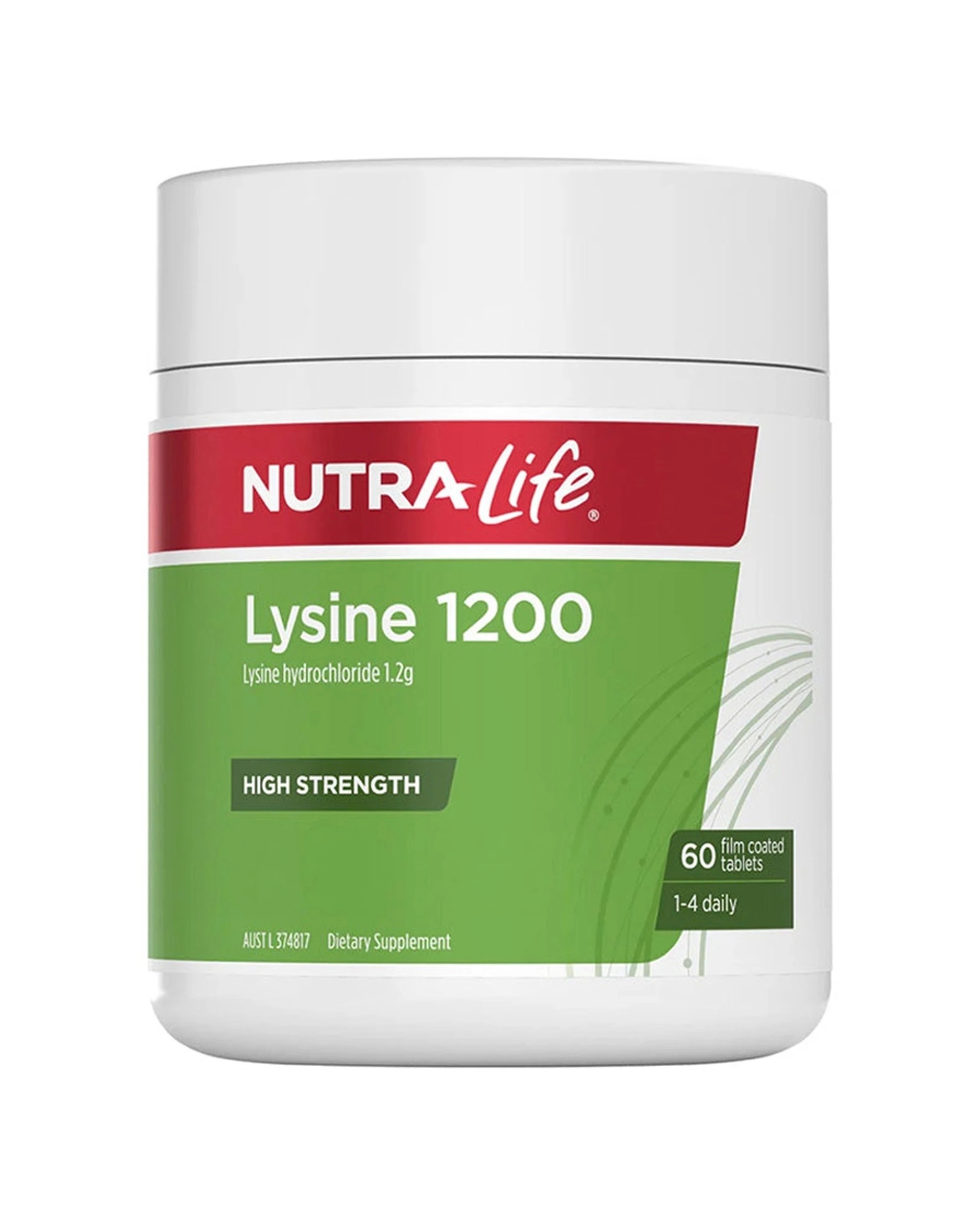 1 Nutra-Life 60pc Lysine 1200mg Tablets Collagen Production Support Supplement - Multi, 1 of 1