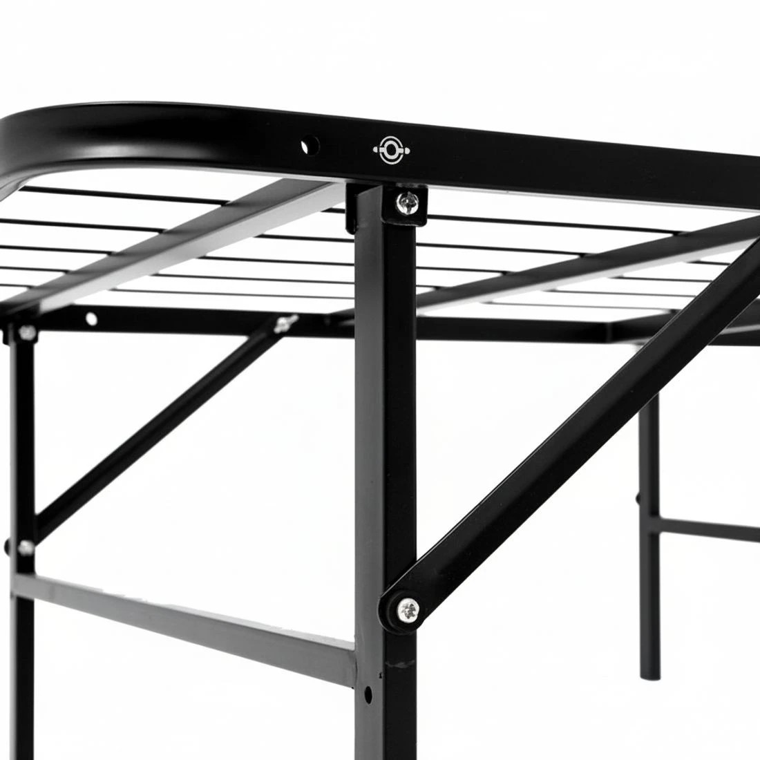 6 Artiss Folding Bed Frame Metal Base - Black, 6 of 8