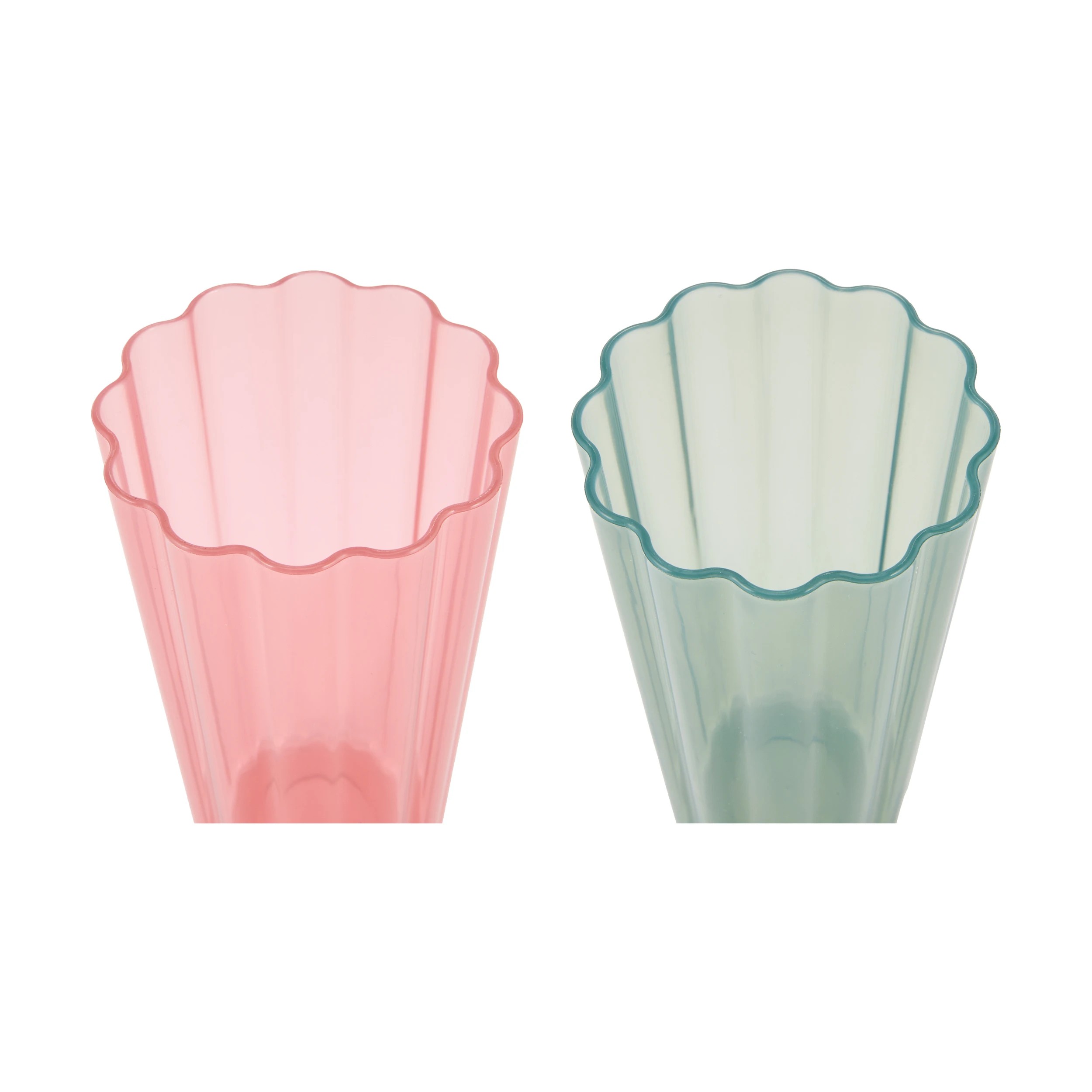 3 6 Piece Reusable Scalloped Tumblers - Assorted, 3 of 4