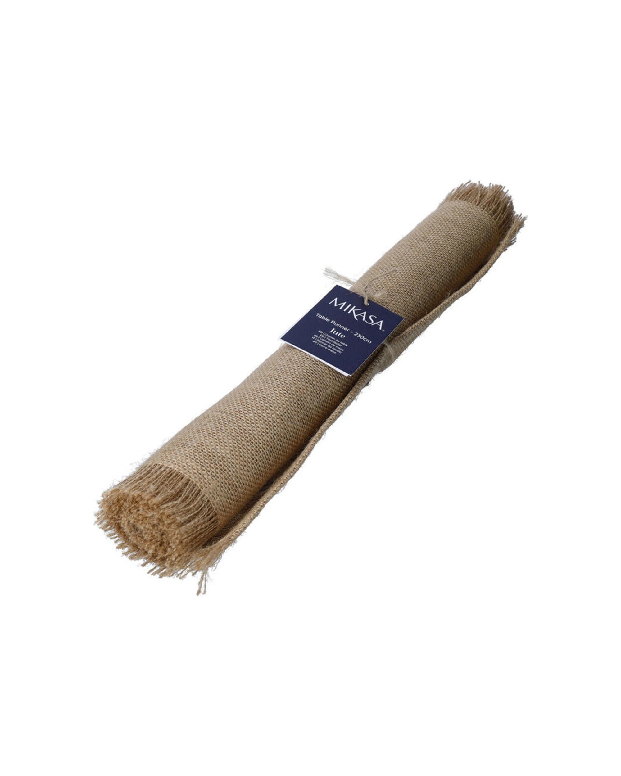 6 Mikasa Frayed Jute Table Runner 230x33cm Rustic Frayed Edges - Brown, 6 of 6