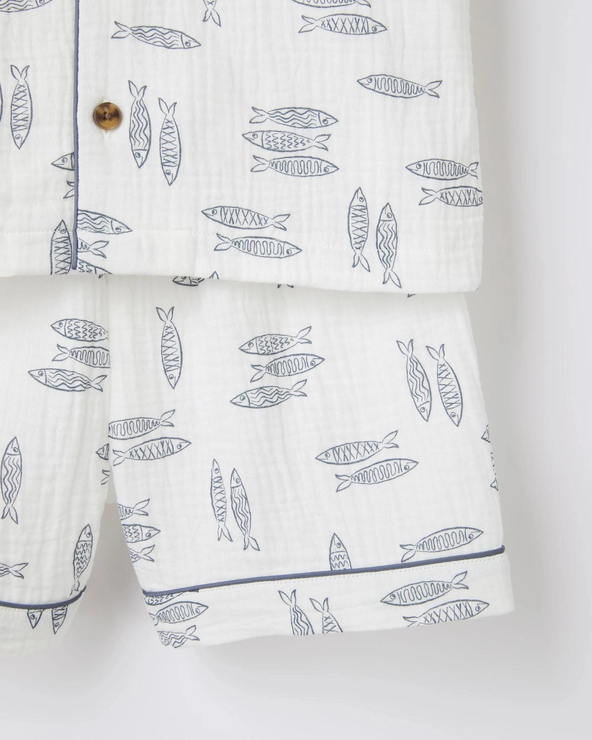 5 Target Kids Australian Cotton Younger Boys Double Cloth Woven Pyjama Set FISH, 5 of 6