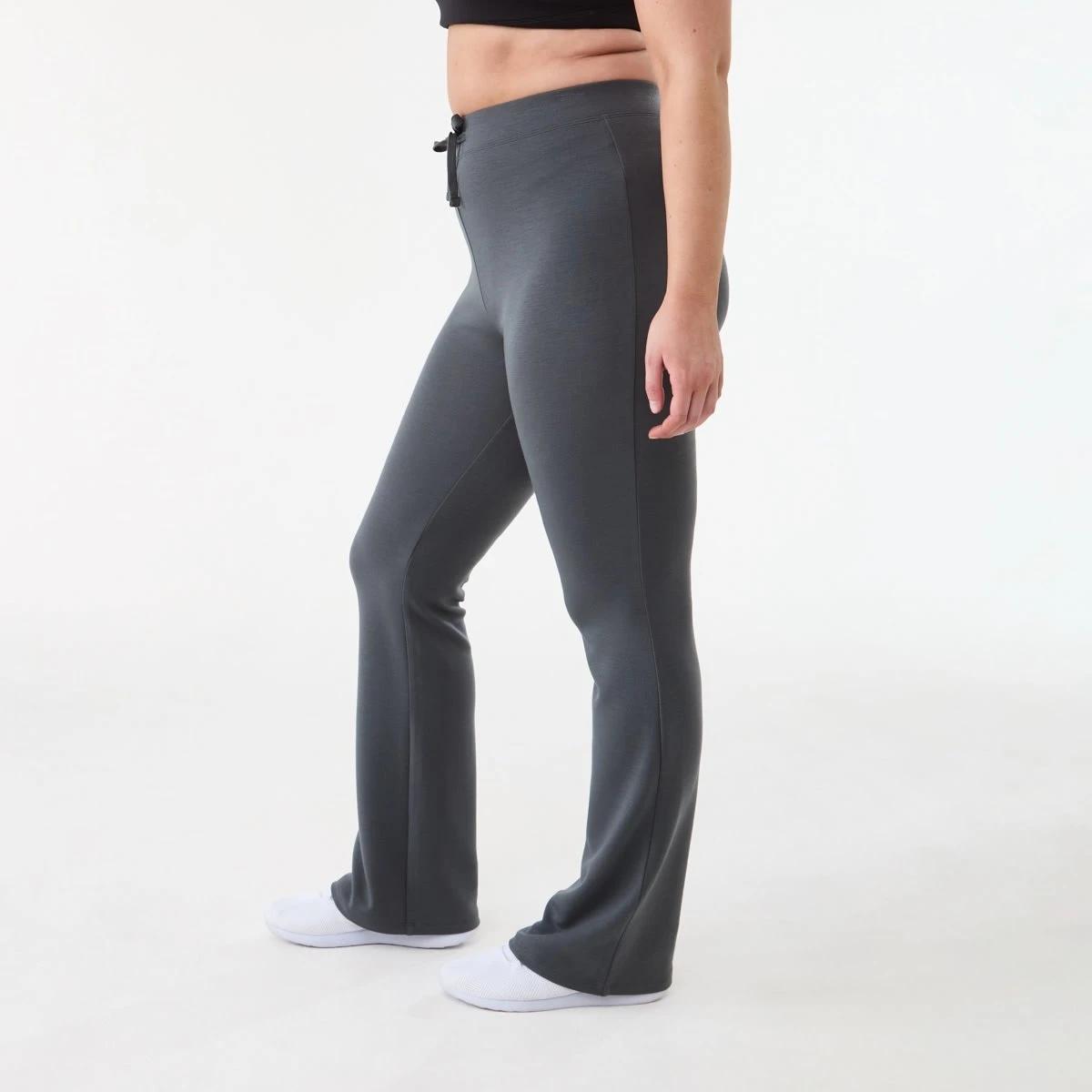 2 Active Womens Kick Flare Trackpants DARKISH GREY, 2 of 5