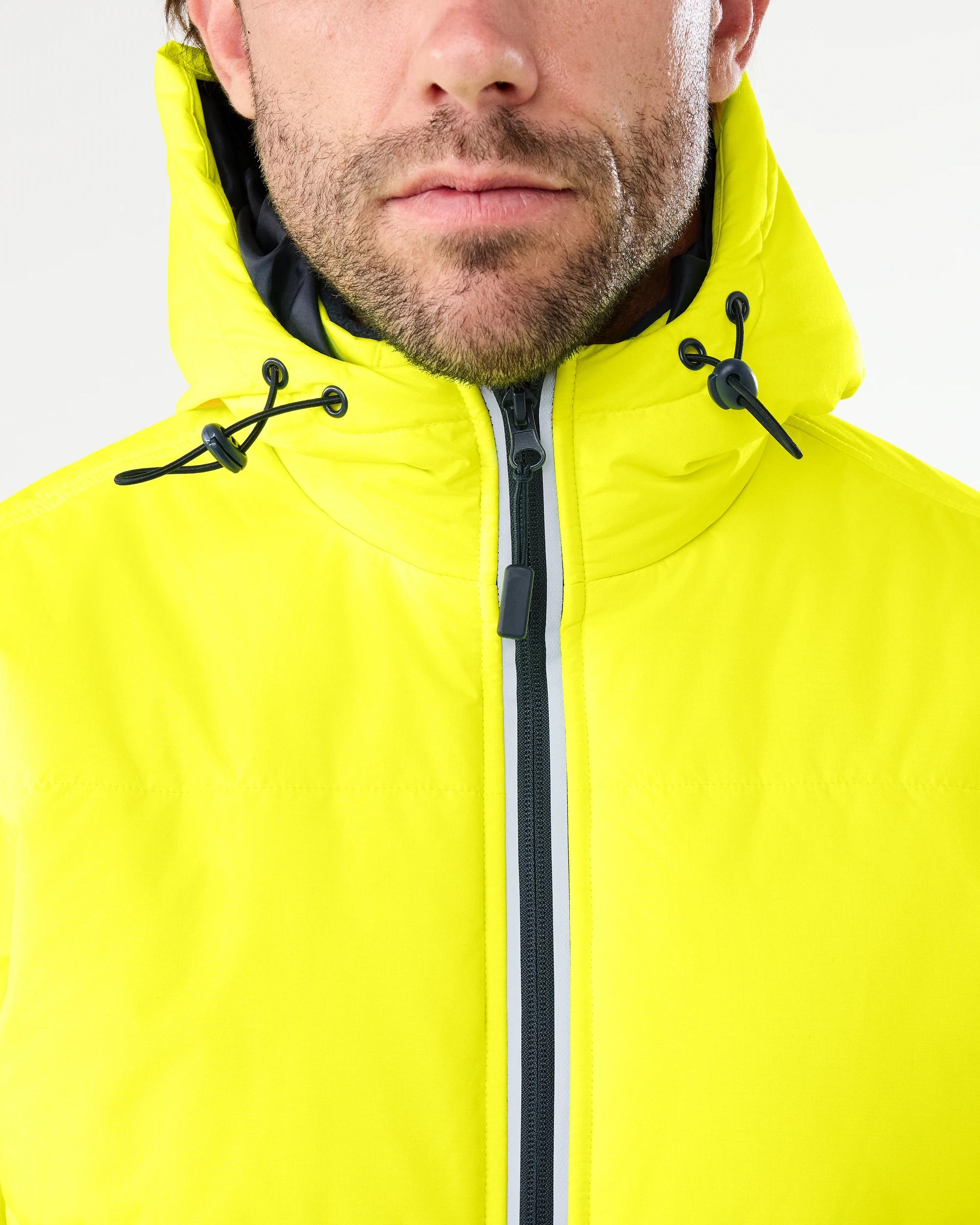 6 Workwear Industrial Puffer Jacket Yellow, 6 of 8