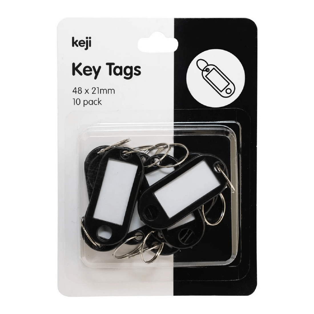 1 Keji Key Tags Black 10 Pack, 1 of 2