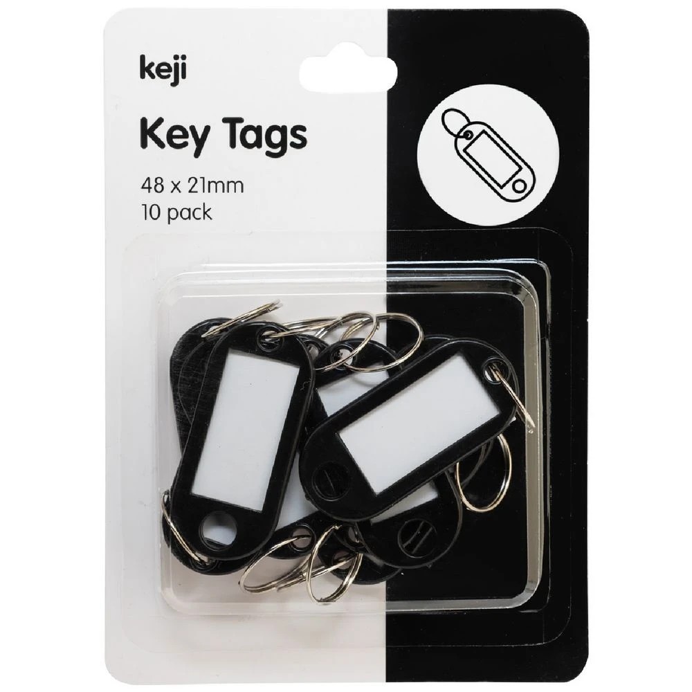 1 Keji Key Tags Black 10 Pack, 1 of 2