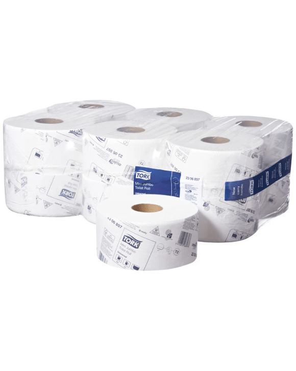 Tork Universal 1 Ply Mini Jumbo Roll Toilet Paper 12 Pack