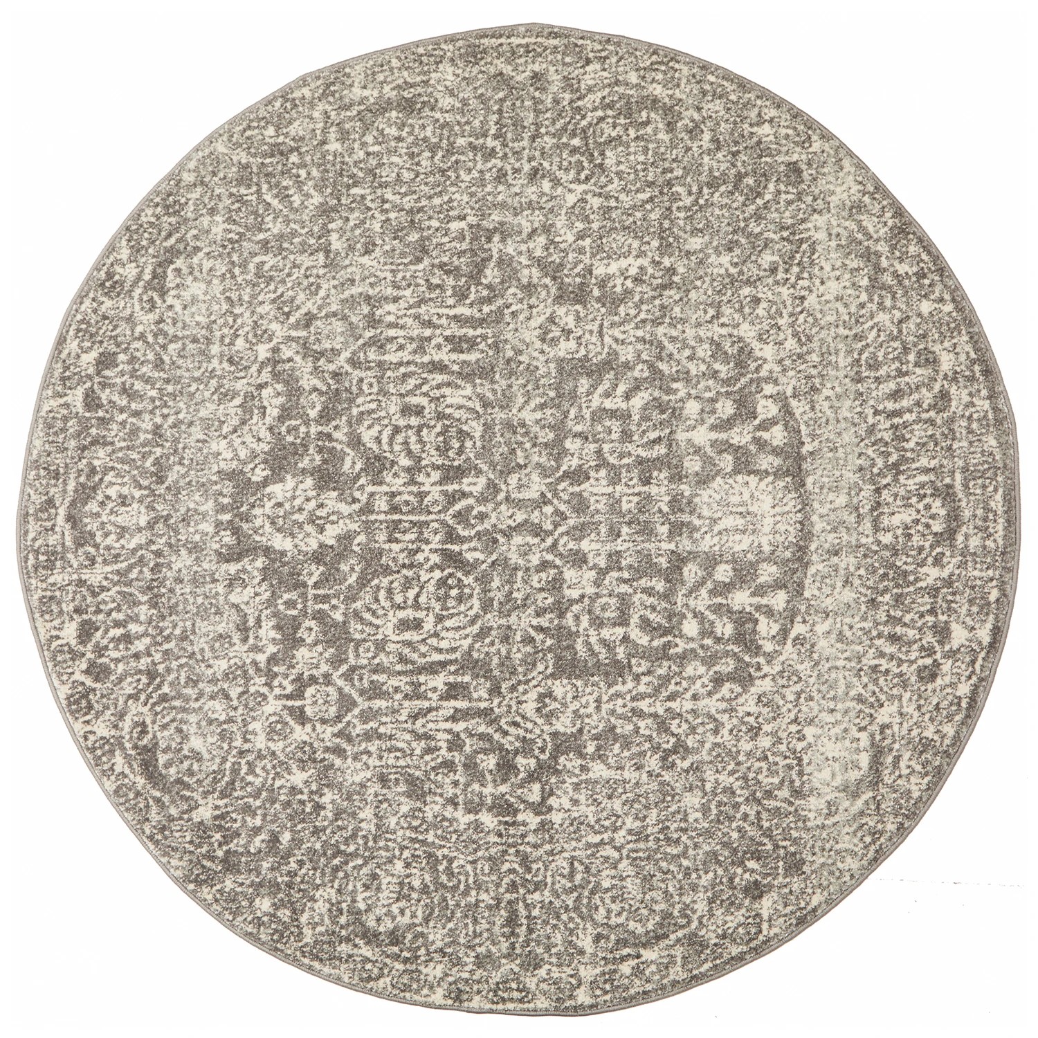 2 Common Ground Rugs Encore 256 240x240cm - Large Round Power Loomed Pet Friendly Rug - Silver, 2 of 9