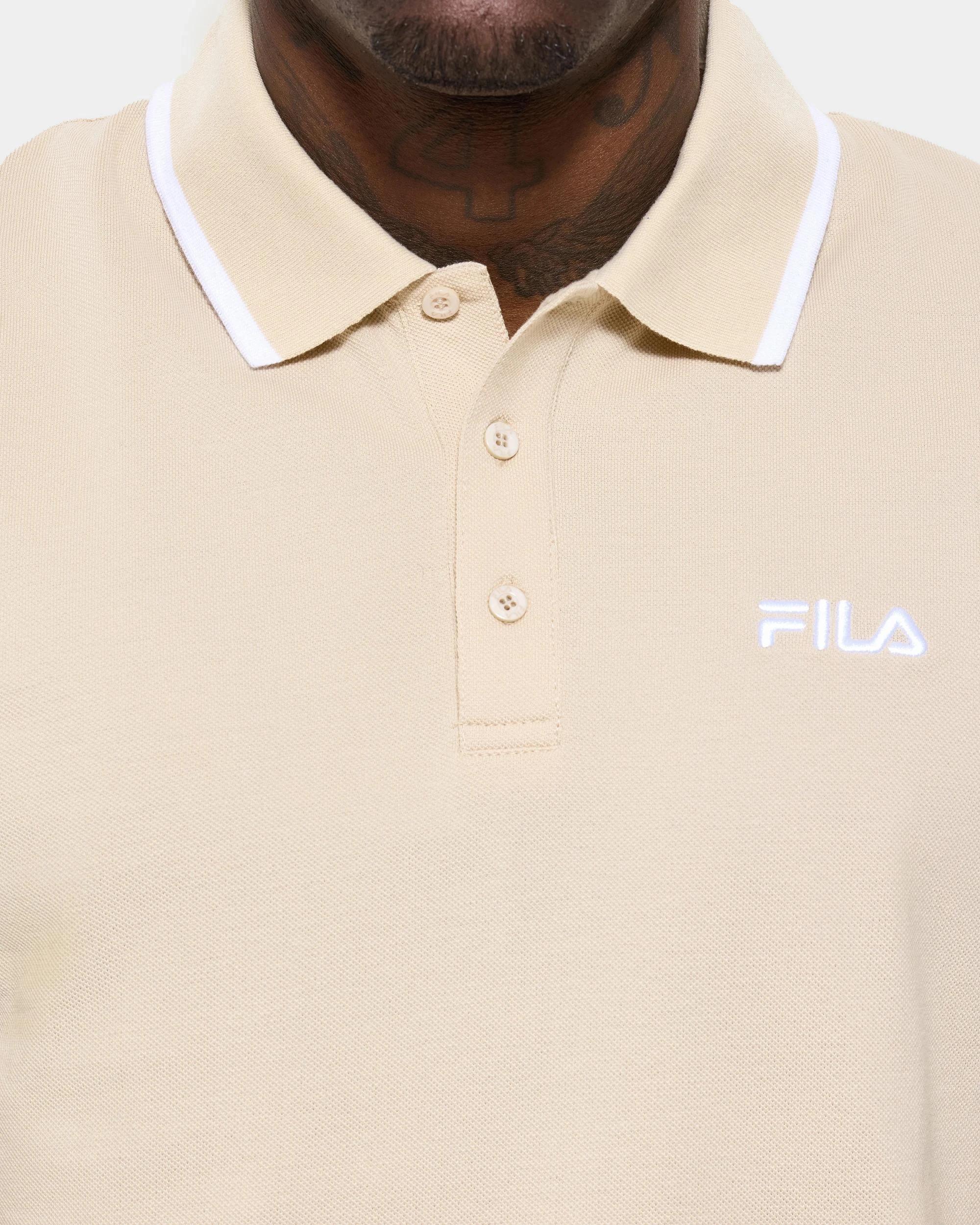 4 Kallan Short Sleeve Polo Top Oyster Grey - Fila NEUTRAL, 4 of 6