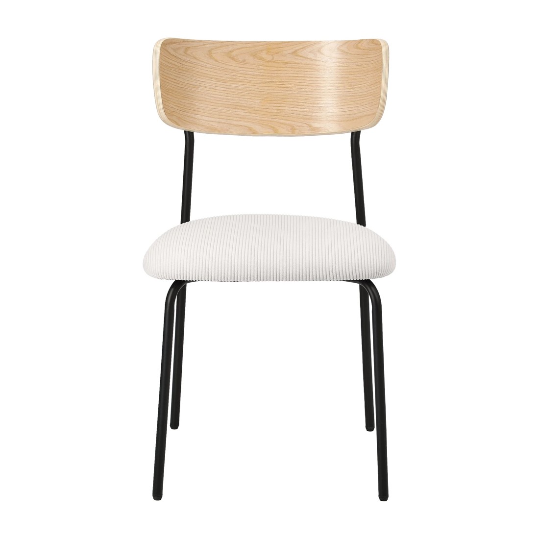 7 Oikiture 2PCS Dining Chairs Kitchen Chair Padded Lounge Seat Corduroy - Beige, 7 of 9