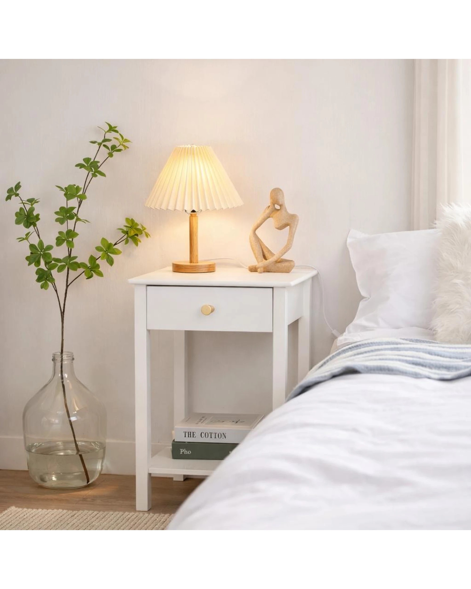 7 2 x Franco Bedside Table White, 7 of 9