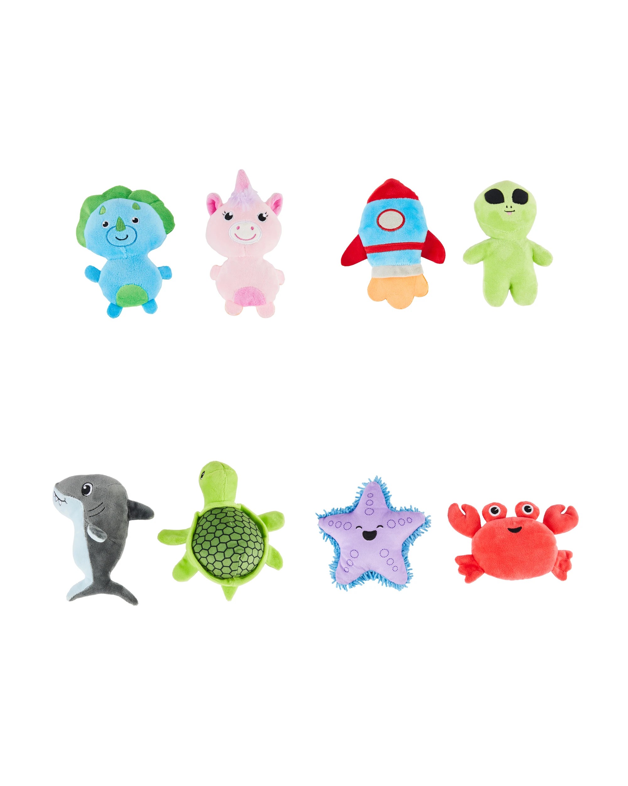 2 2 Pack Pet Plush Puppy Toys - Assorted, 2 of 4