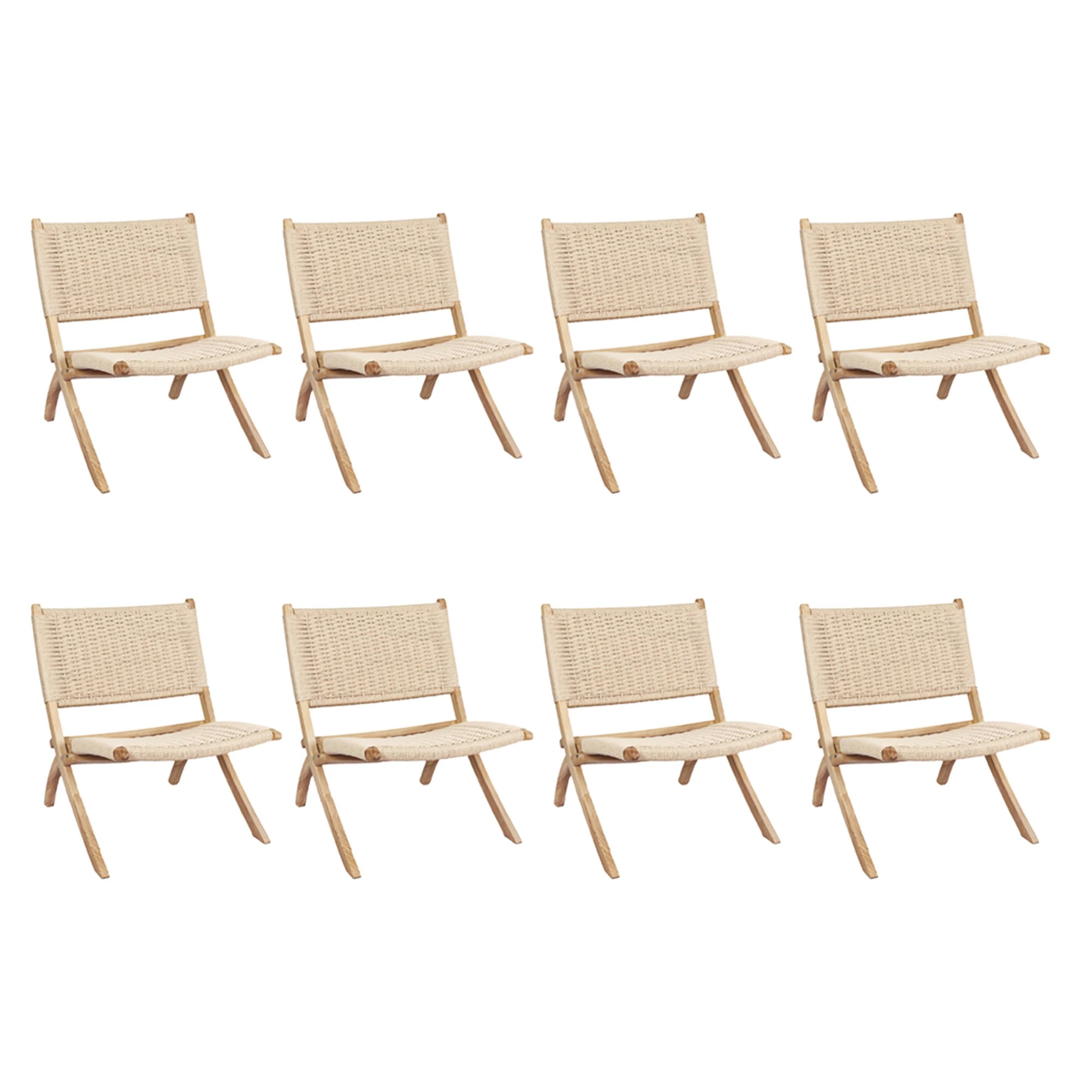 1 Levede 8x Rattan Accent Chair Foldable - Natural, 1 of 8
