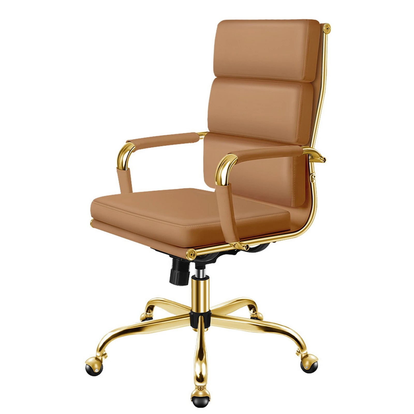 1 Alfordson Office Chair Ergonomic Paddings Computer Executive Work Seat High Back - Brown, 1 of 10