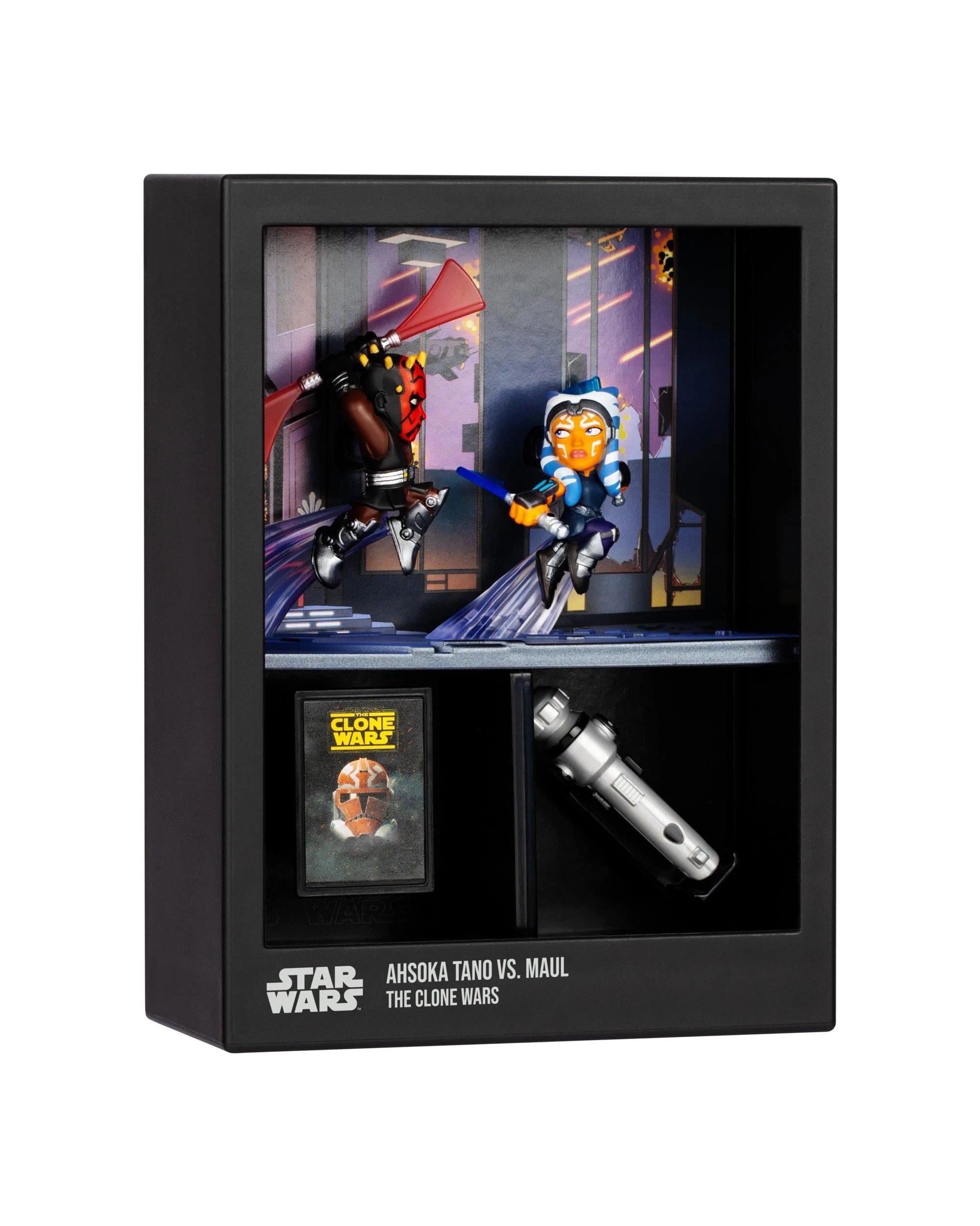 3 Fandrop Star Wars SW02 Ahsoka Tano vs Darth Maul 2 Figure Diorama, 3 of 7
