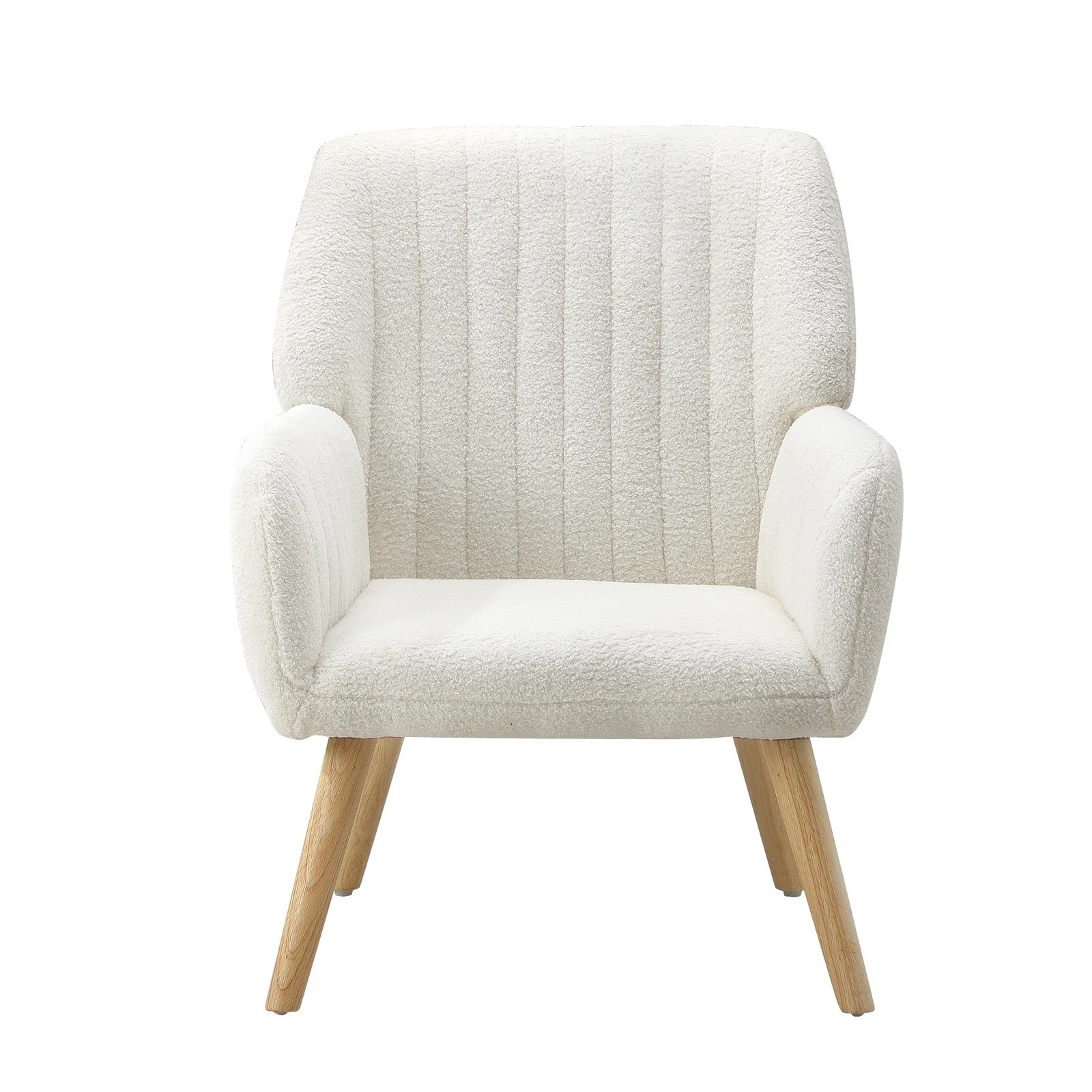 6 Oikiture Armchair Lounge Sofa Chair Sherpa Accent Chairs Armchairs Couches
 - White, 6 of 10