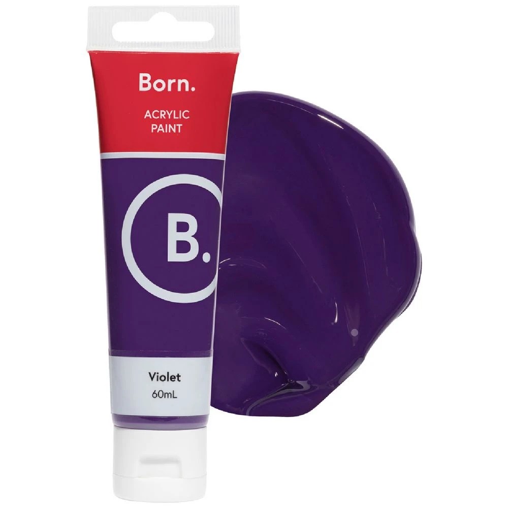 1 Born Acrylic Paint 60mL Violet, 1 of 3