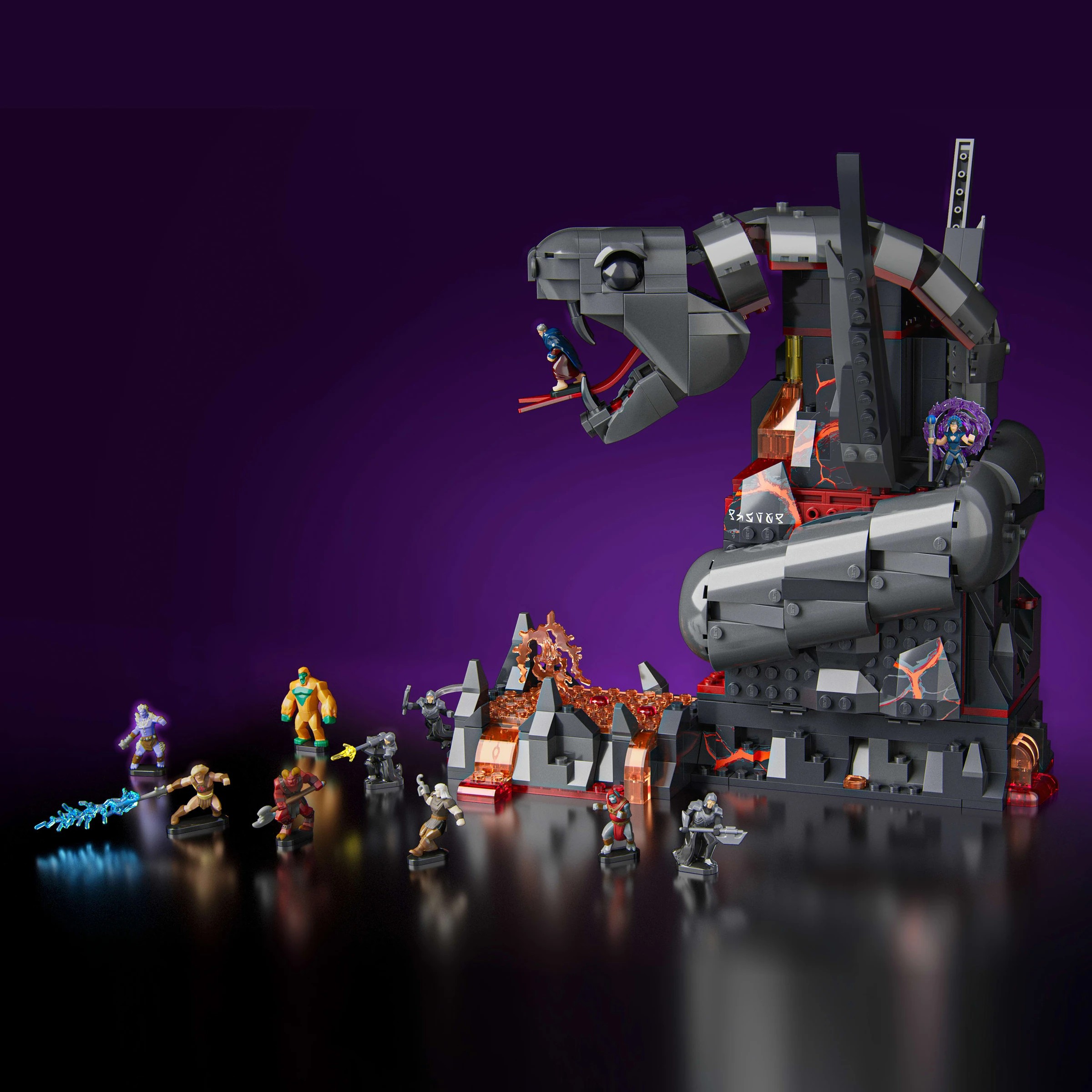 4 636 Piece Mattel Brick Shop Masters of the Universe Clash at Snake Mountain Building Toy Kit, 4 of 8