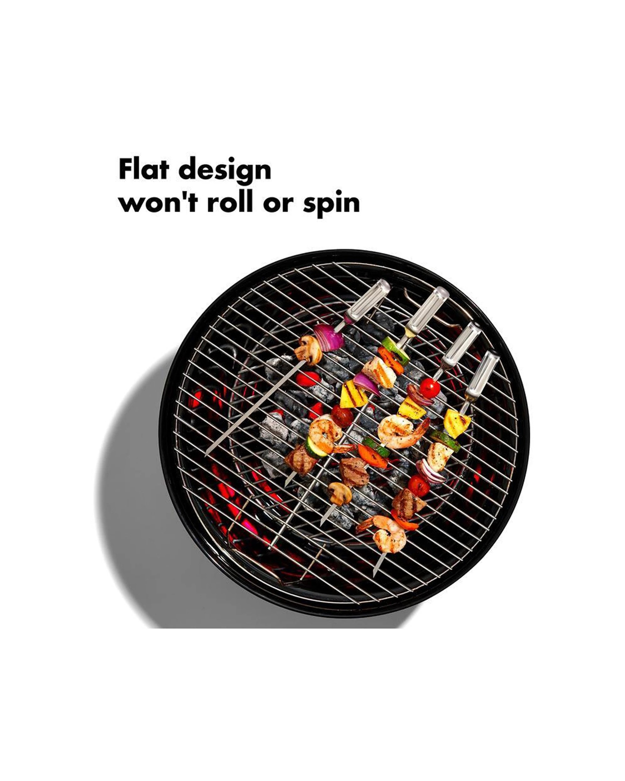 5 Oxo 6pc Stainless Steel Grilling Skewer Set Flat Design Dishwasher Safe - Silver, 5 of 6