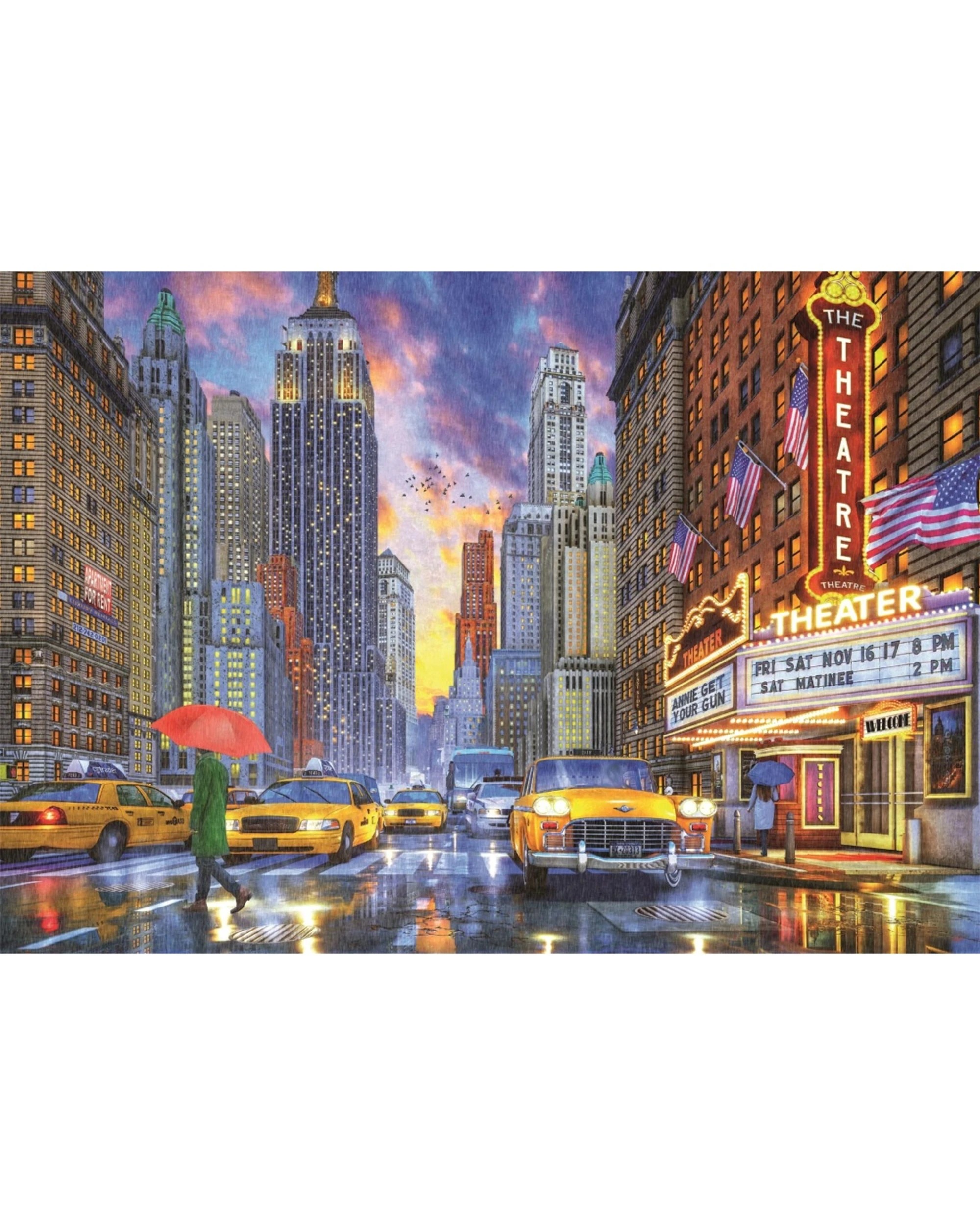 2 Clementoni Rainy Manhattan 2000 Piece Jigsaw Puzzle 97x67cm - Multi, 2 of 2