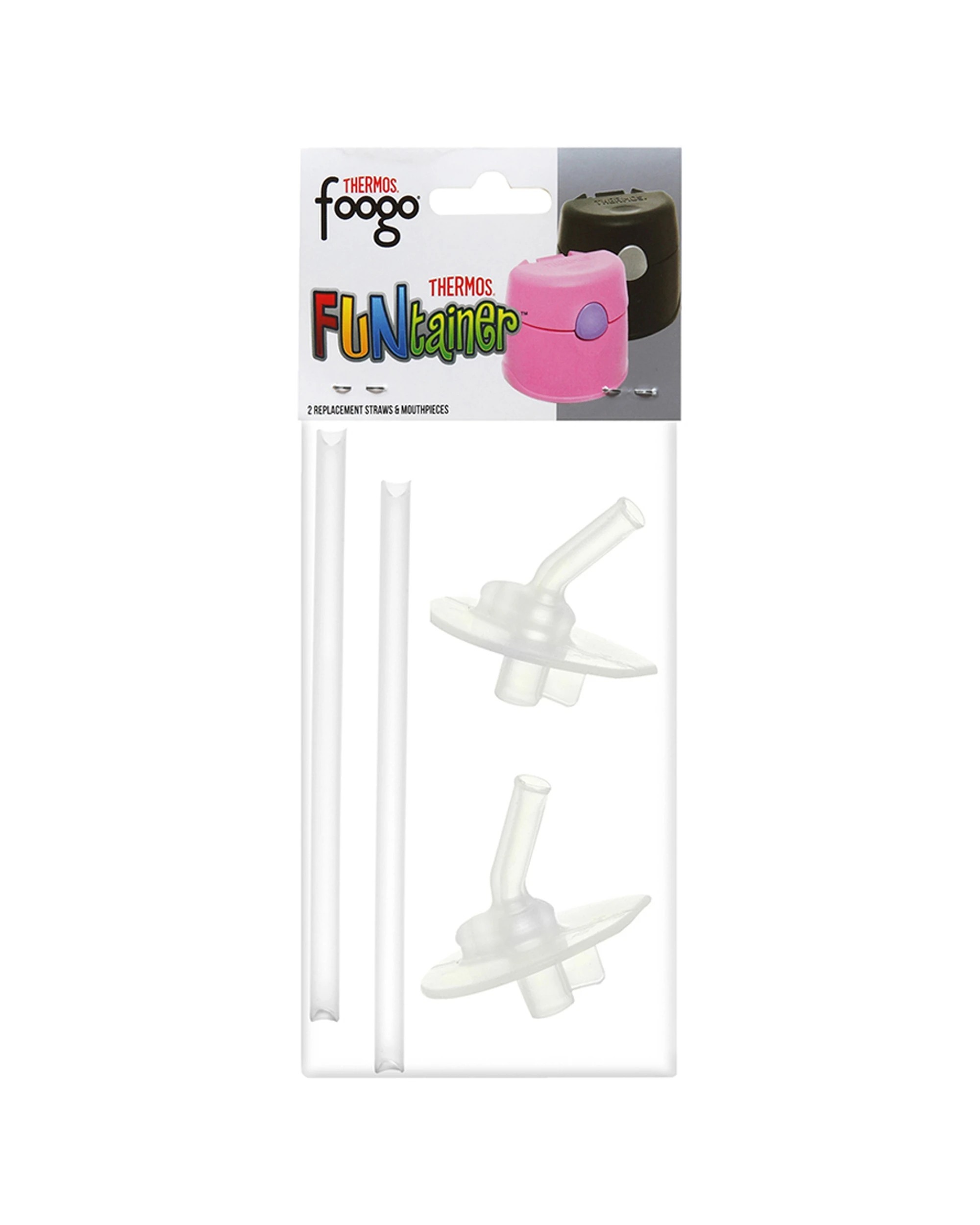 1 Thermos Funtainer Replacement Mouthpieces And Straws For B2010 F400 Bottles - Clear, 1 of 1