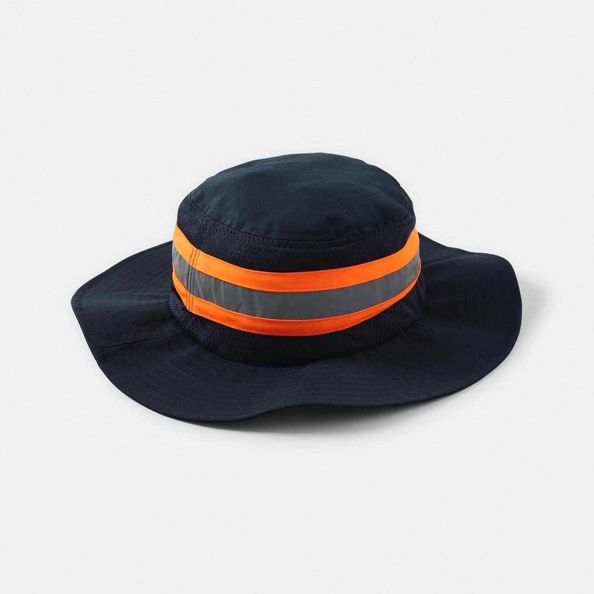 1 Work Hat with Reflective Tape Navy, 1 of 4