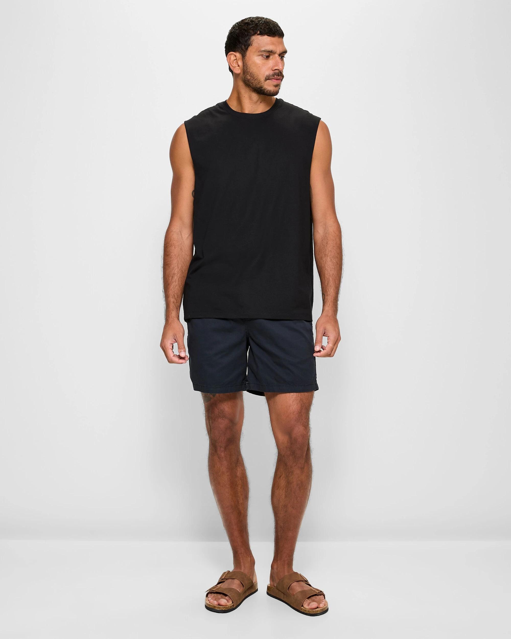 2 Target Australian Cotton Plain Tank Top BLACK, 2 of 10