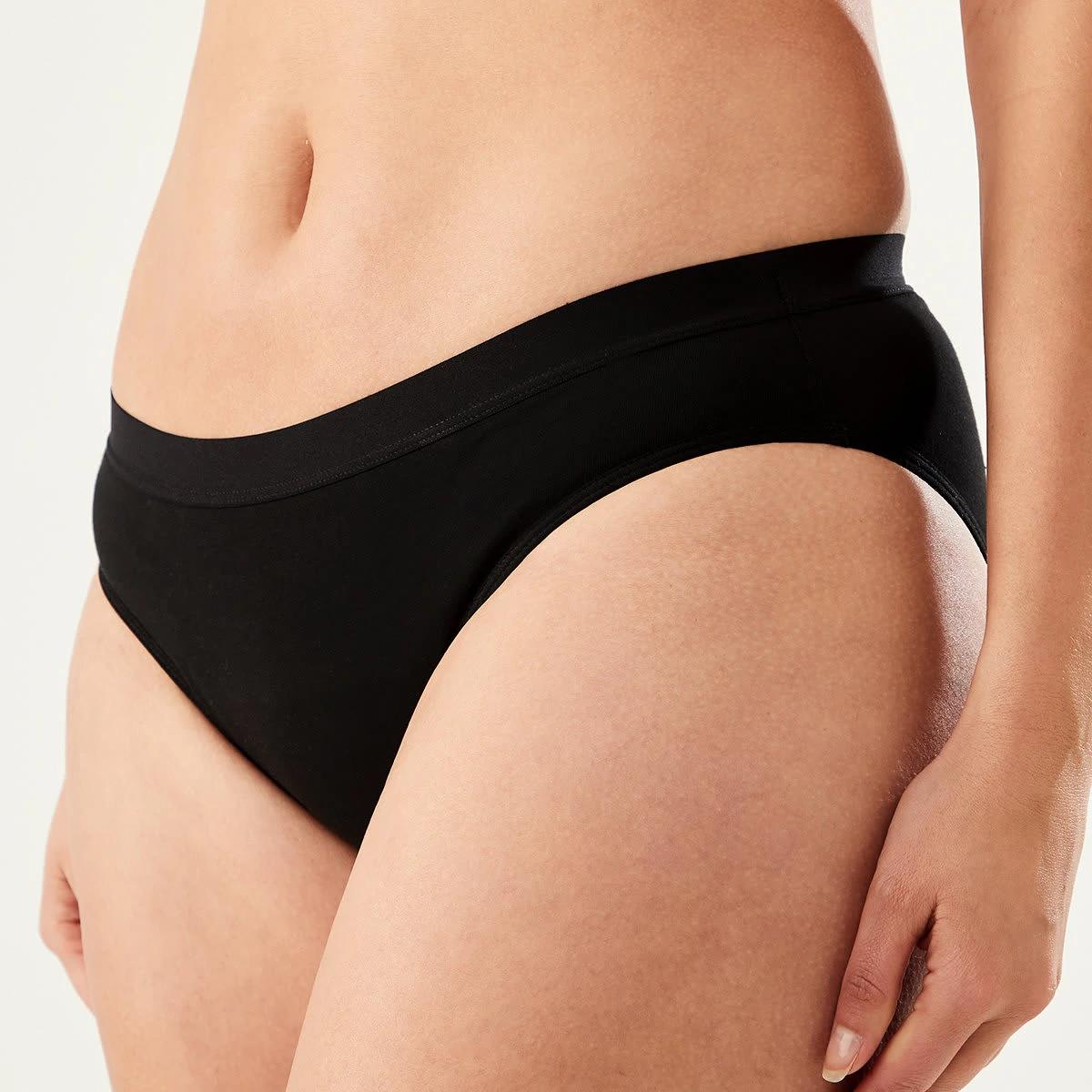 4 2 Pack Period Bikini Briefs - Heavy and Moderate Flow BLACK, 4 of 7