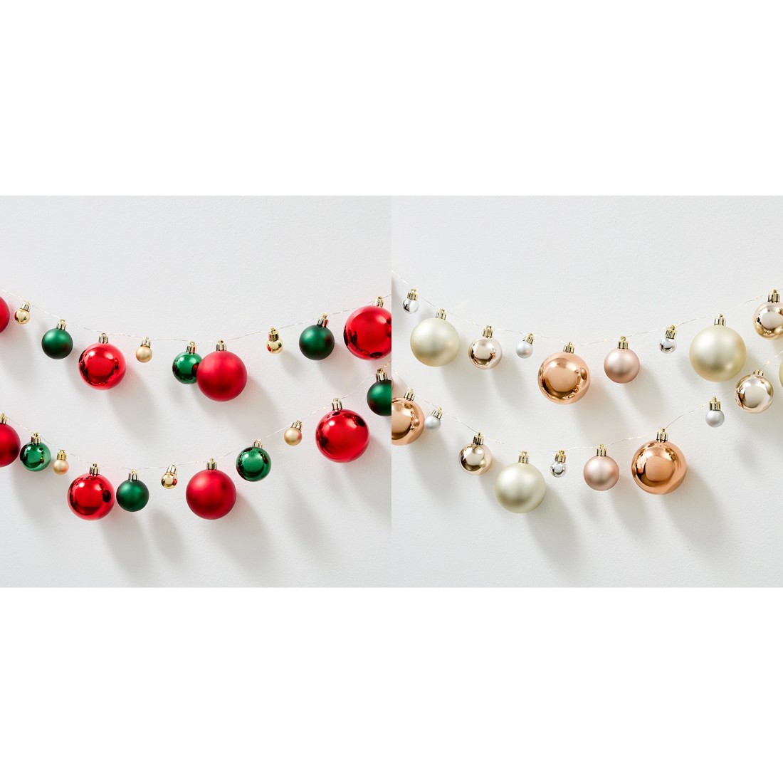 6 Battery Operated LED Light Up Bauble Garland - Assorted, 6 of 9