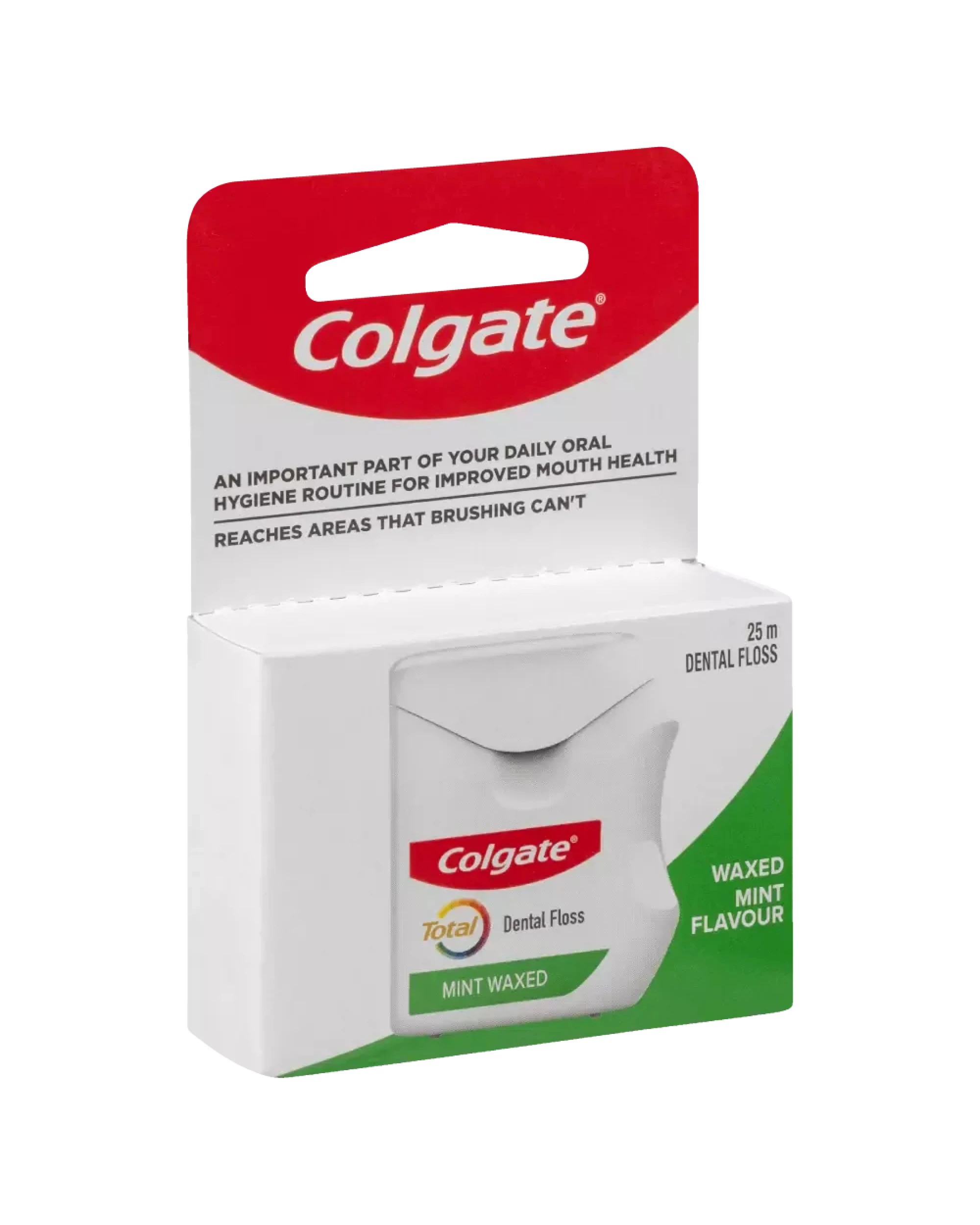6 6x Colgate Total Dental Floss Mint Waxed Plaque Removal Gum Care 25m, 6 of 6