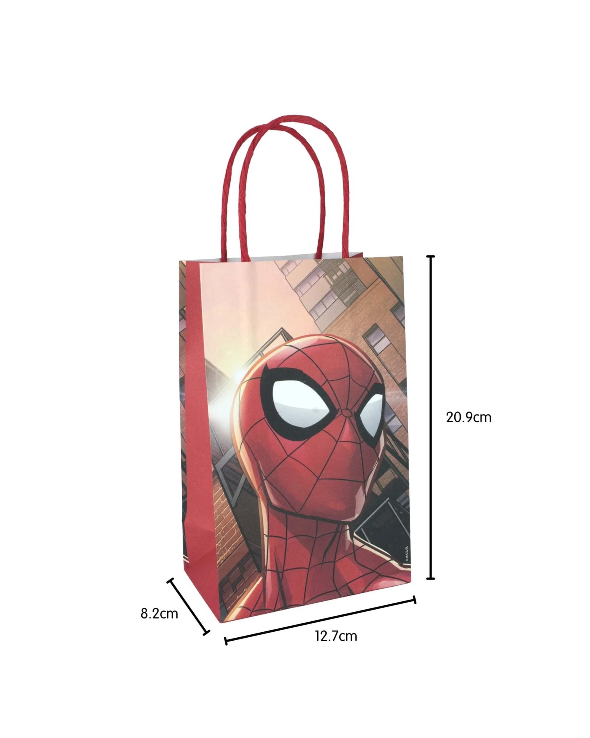 2 Amscan Spiderman Webbed Wonder Paper Gift Bags Pack of 8, 2 of 3