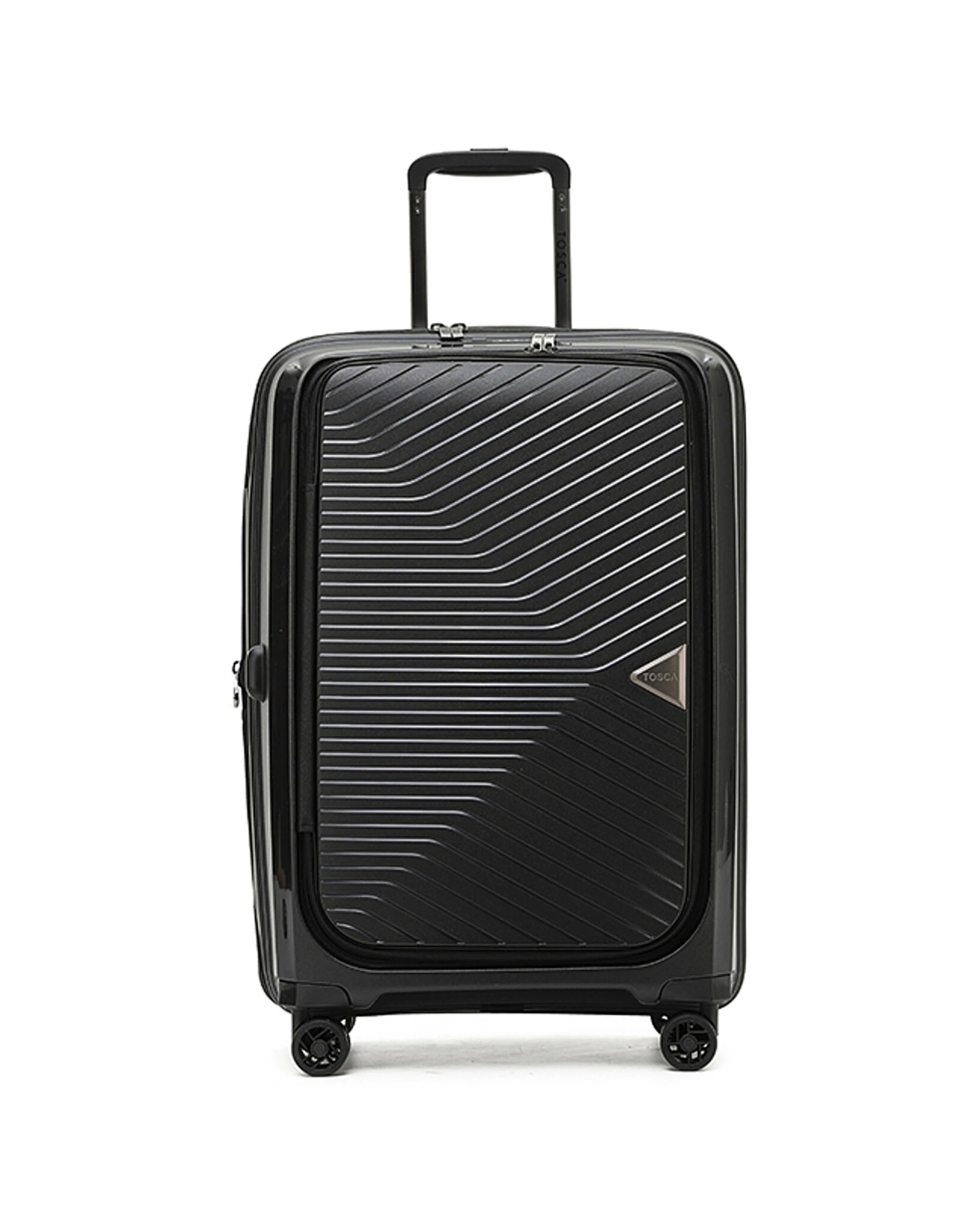 2 Tosca Space X 25" Trolley Checked Luggage Travel Suitcase - Black, 2 of 5