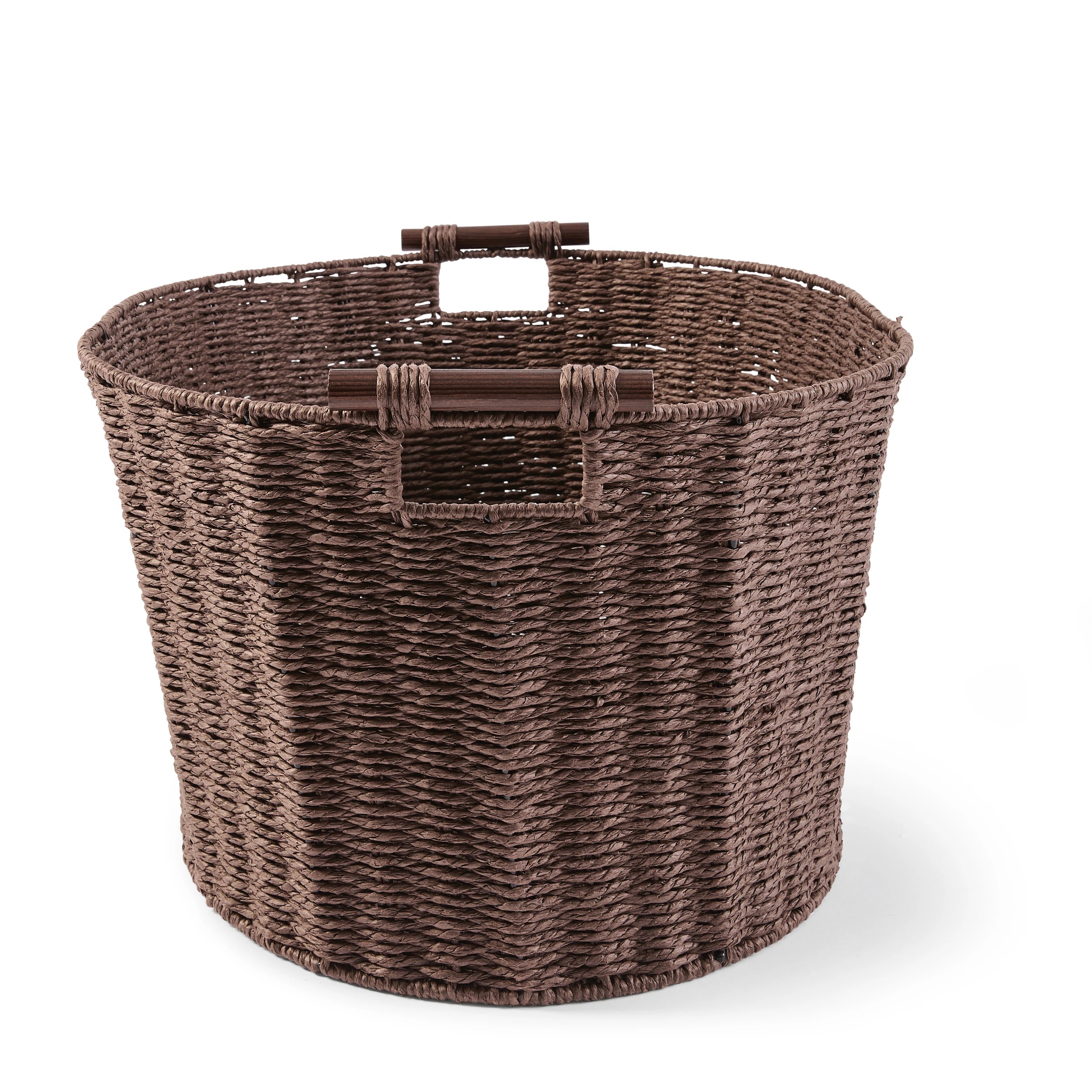 3 Paper Rope Laundry Basket - Brown, 3 of 6