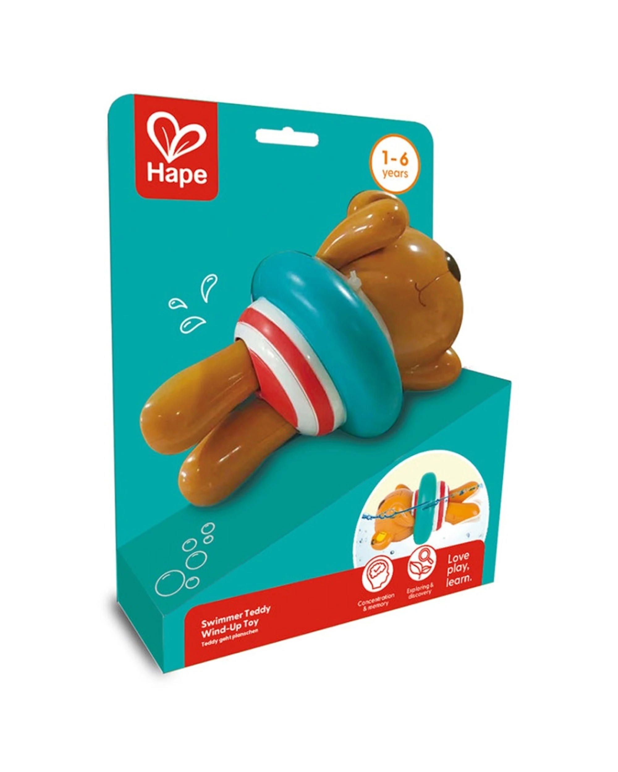 2 Hape Swimmer Teddy Wind-Up Toy Kids & Toddlers Set - Multi, 2 of 4