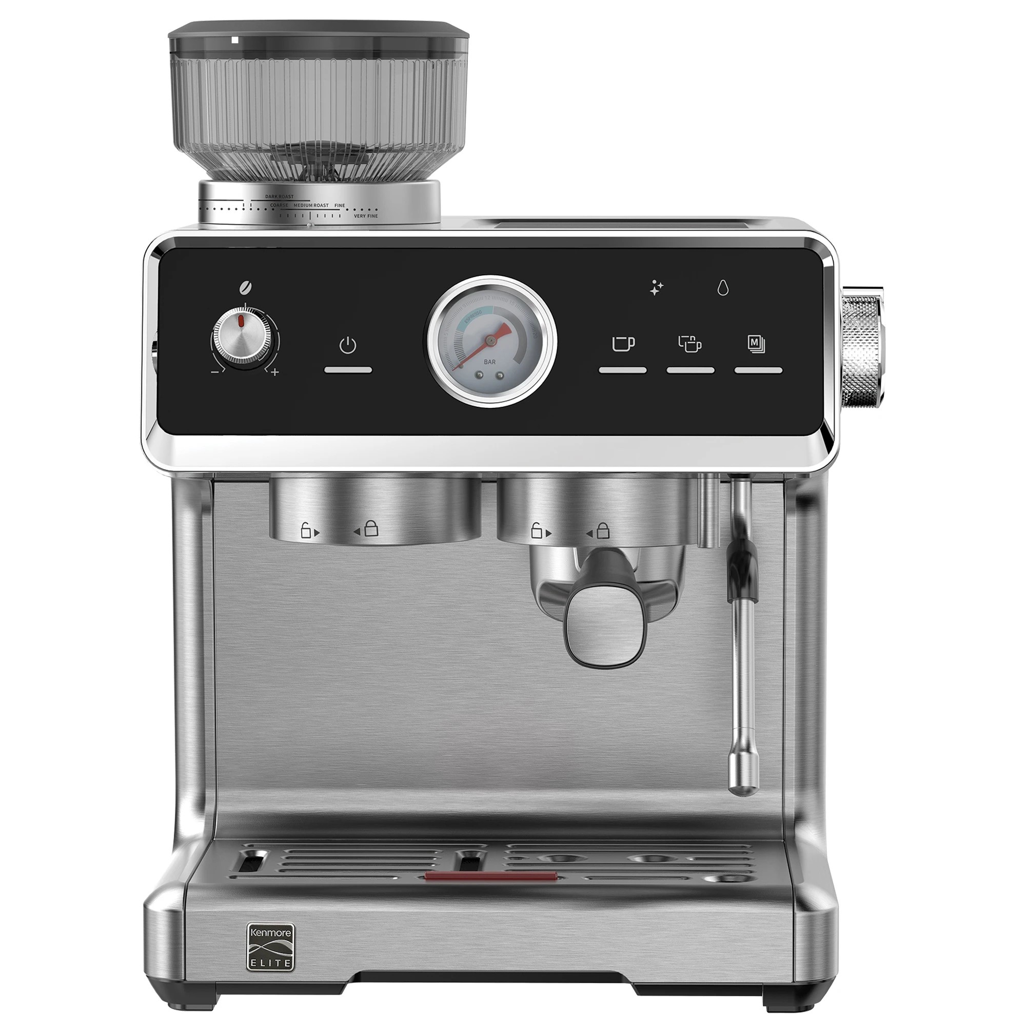 1 Kenmore 2.5L Semi-Automatic Espresso Machine Stainless Steel - Silver, 1 of 9