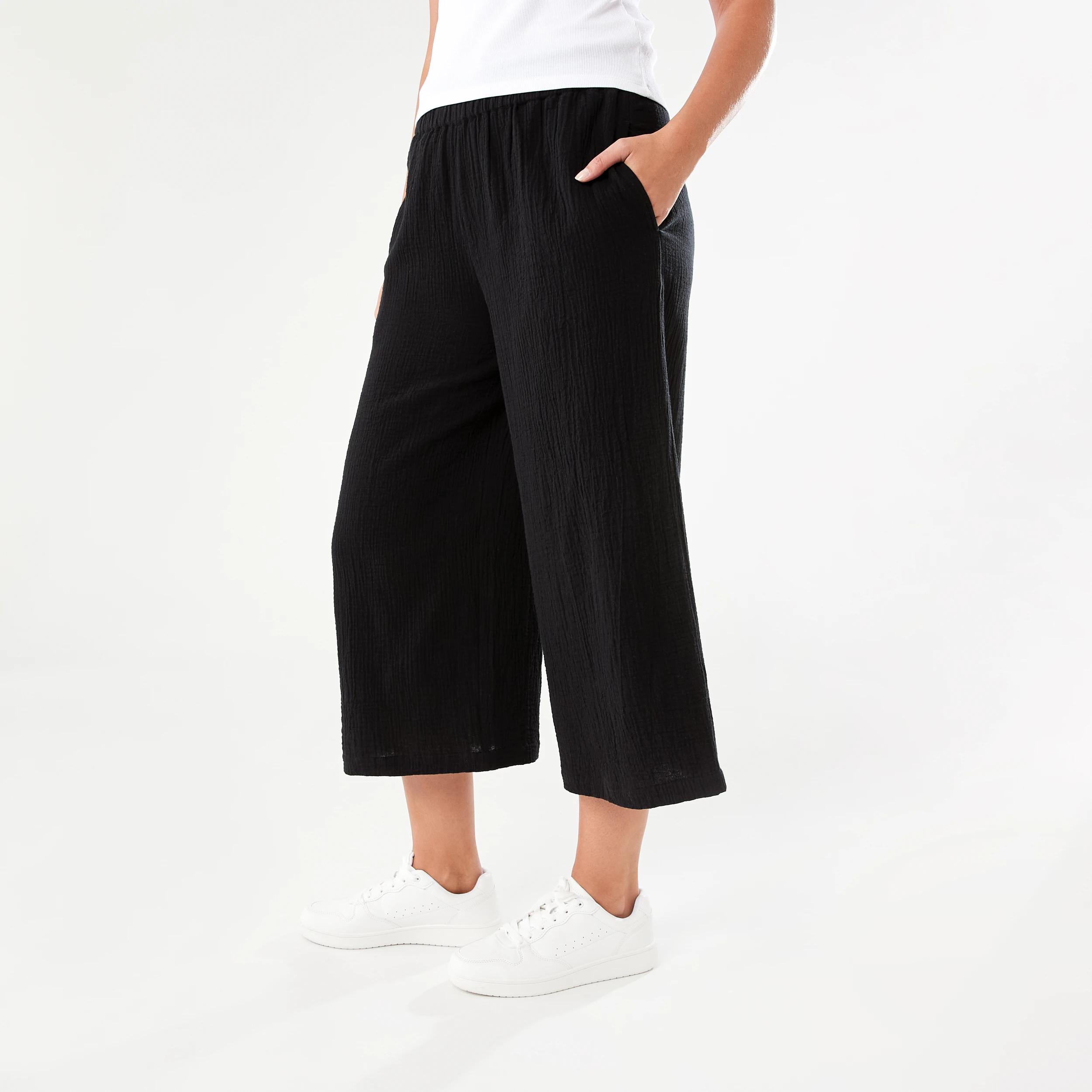 2 Double Cloth Culottes Black, 2 of 4