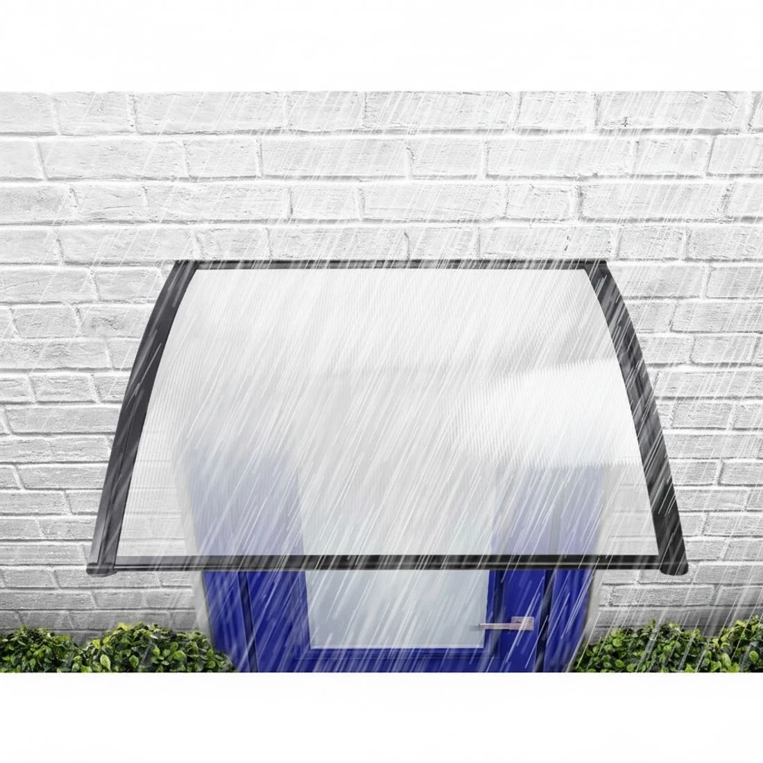 4 Instahut Window Door Awning 1mx1.5m Transparent - Clear, 4 of 7