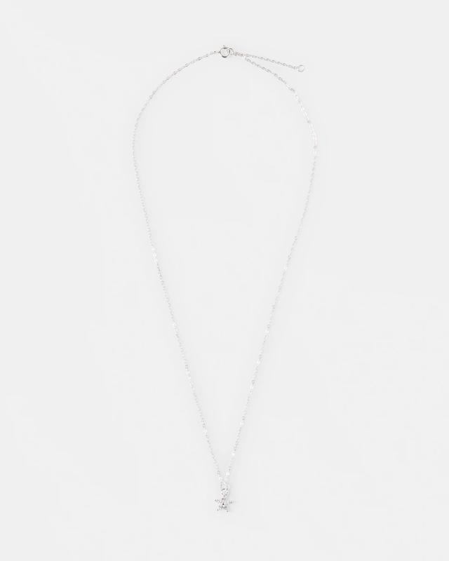 Sterling Silver 925 Cubic Zirconia Flower Neck