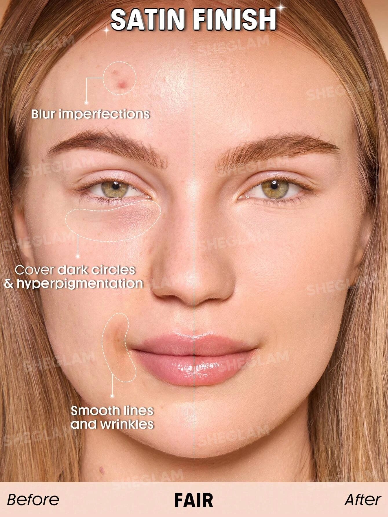2 SHEGLAM Skin Sync Satin Foundation - Fair, 2 of 10