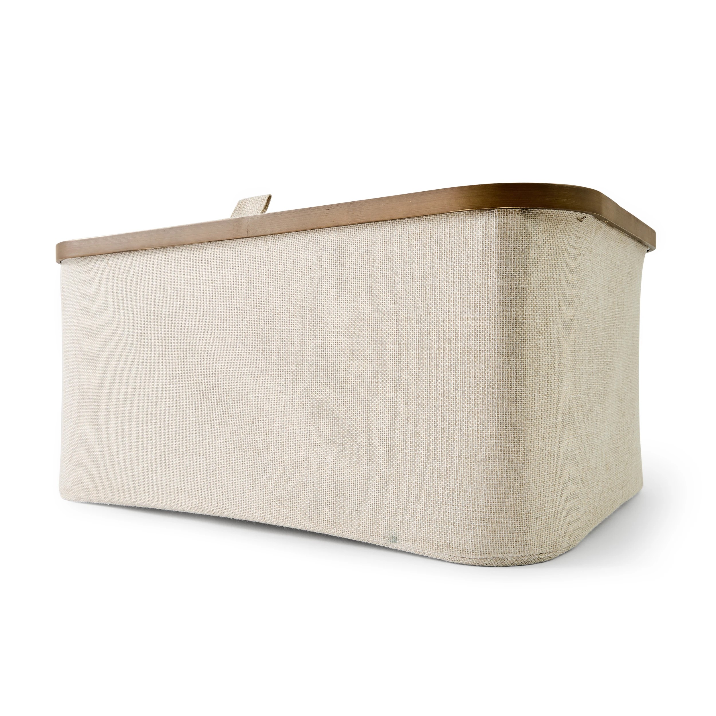 2 Linen Look Walnut Look Rectangle Box, 2 of 7