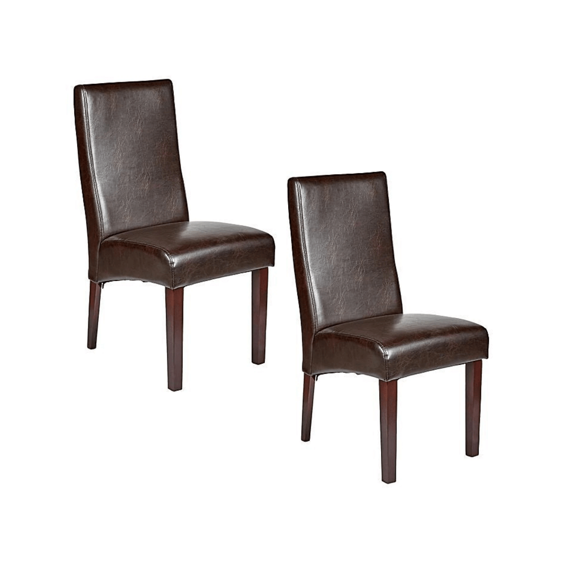 6 BR Home Set of 2 Rome Leather Dining Chairs with Durable Seat, 6 of 7