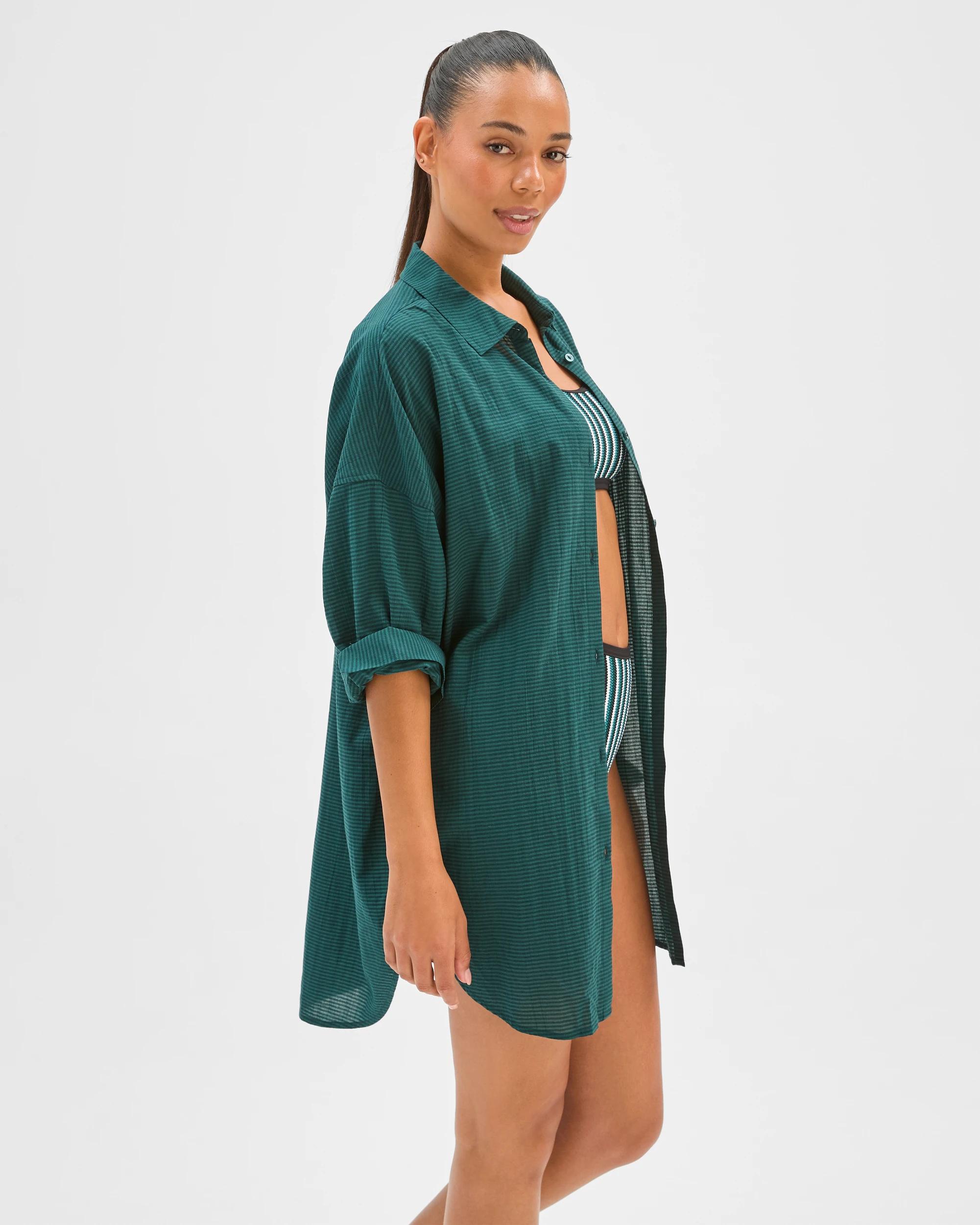 5 Target Woman Resort Swim Maxi Shirt DEEP FOREST, 5 of 8