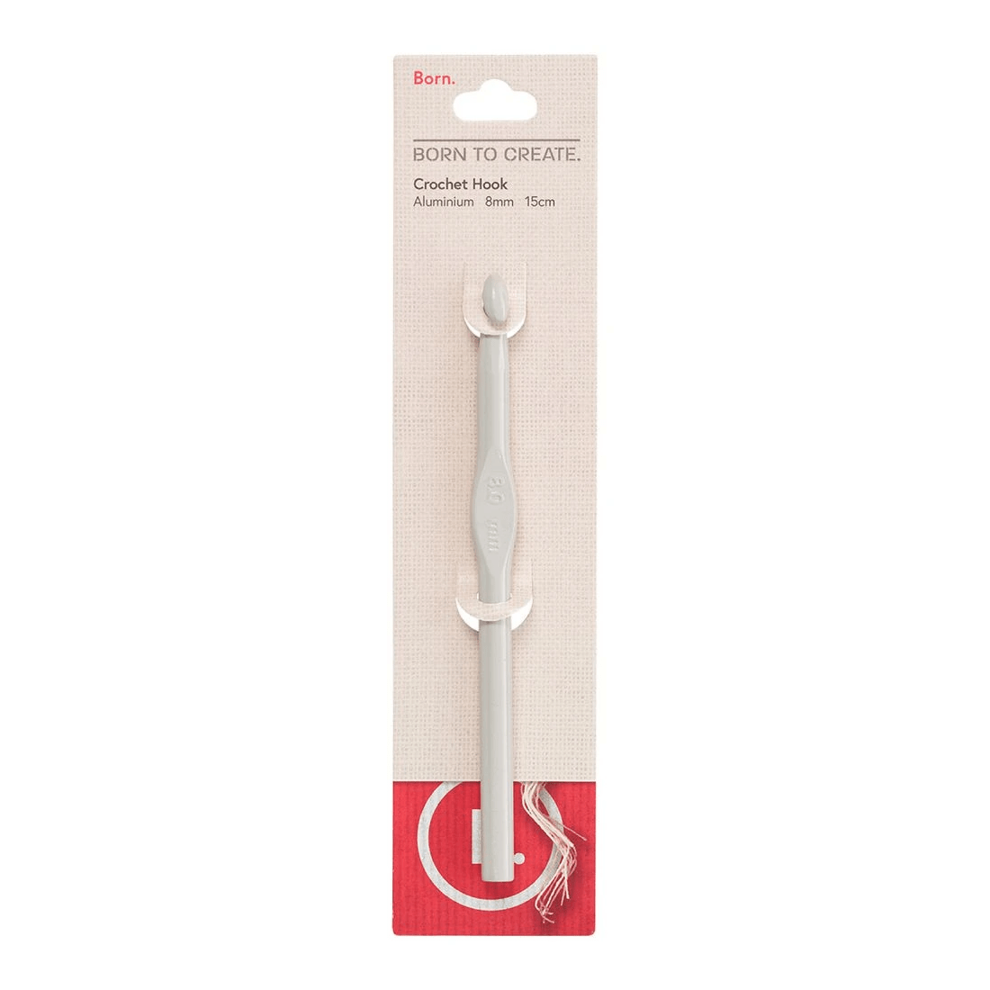 1 Born Aluminium Crochet Hook 8mm, 1 of 3