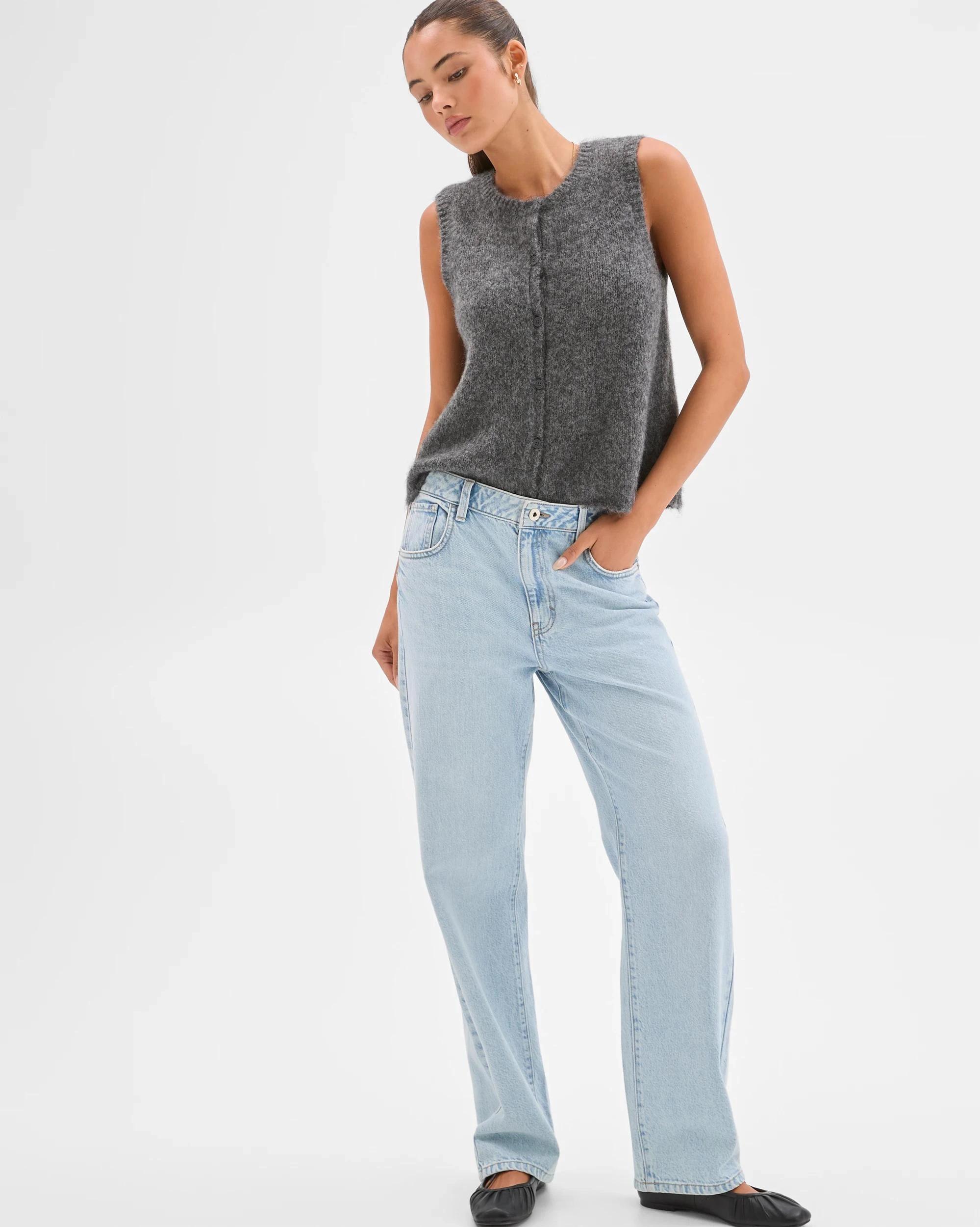 1 Lily Loves Straight Leg Denim Jeans PALERMO BLUE, 1 of 7