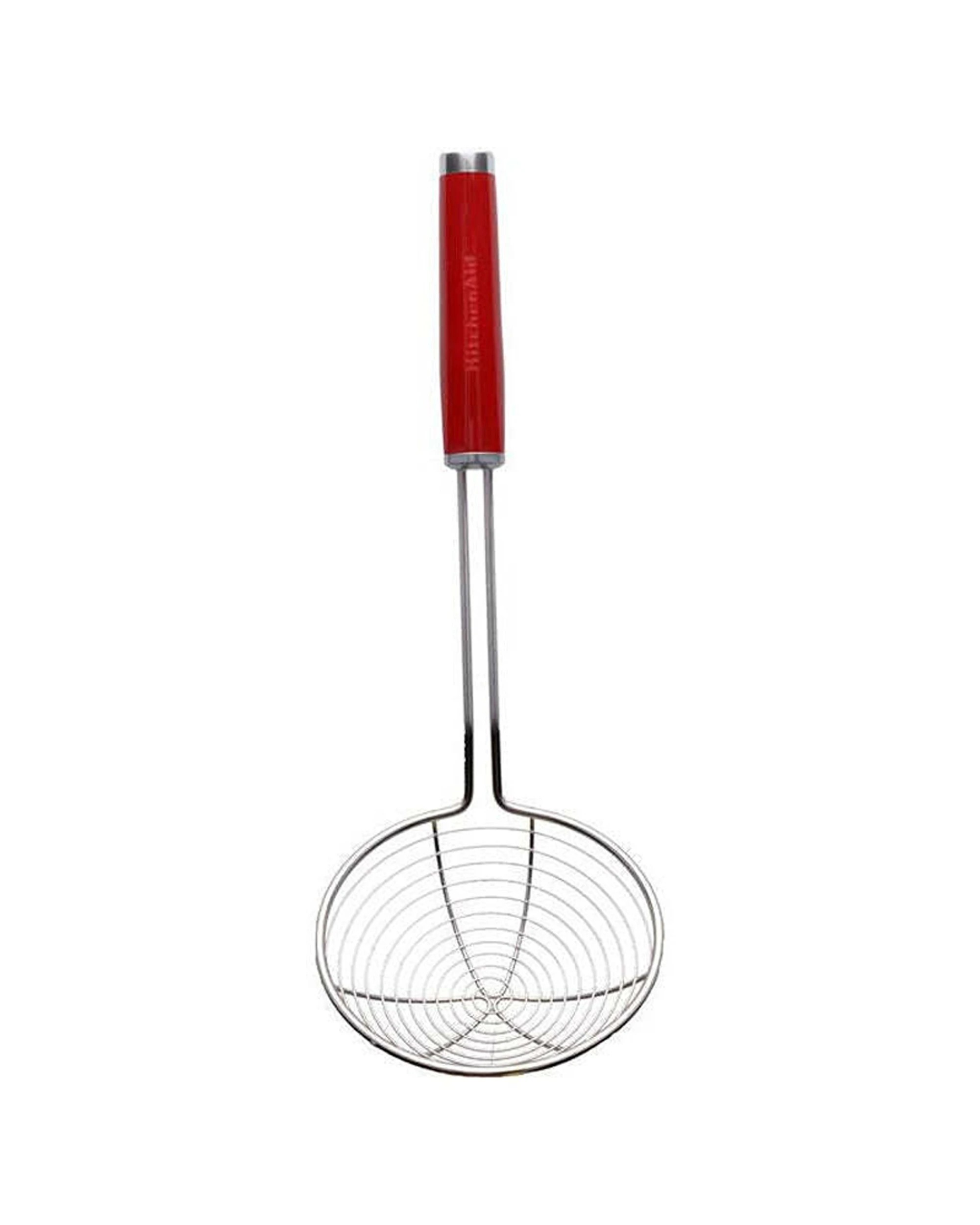 1 Kitchenaid Classic 13cm Wire Strainer Cooking Utensil Heat Resistant Nylon - Red, 1 of 3