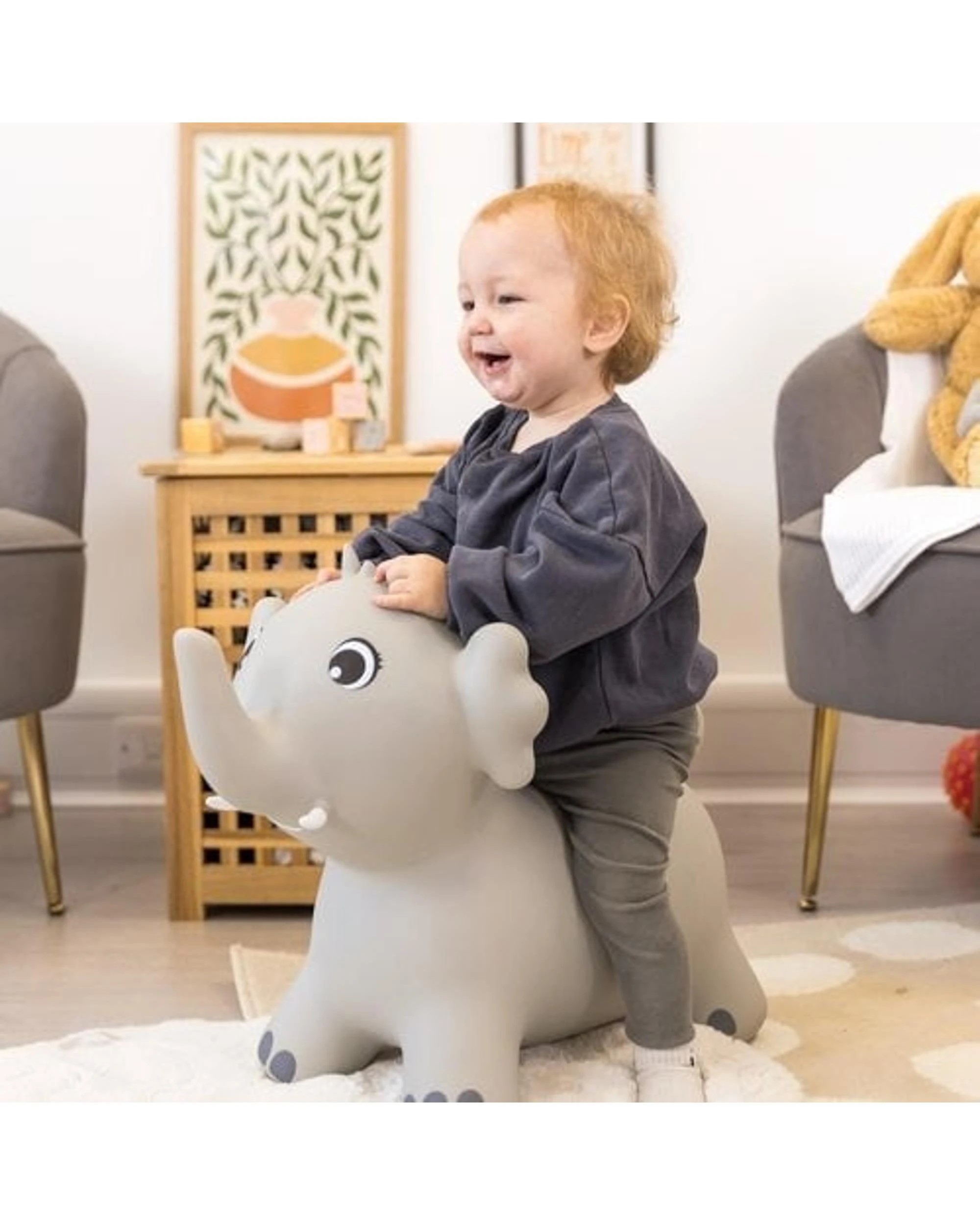 5 Happy Hopperz Grey Elephant - Grey, 5 of 5