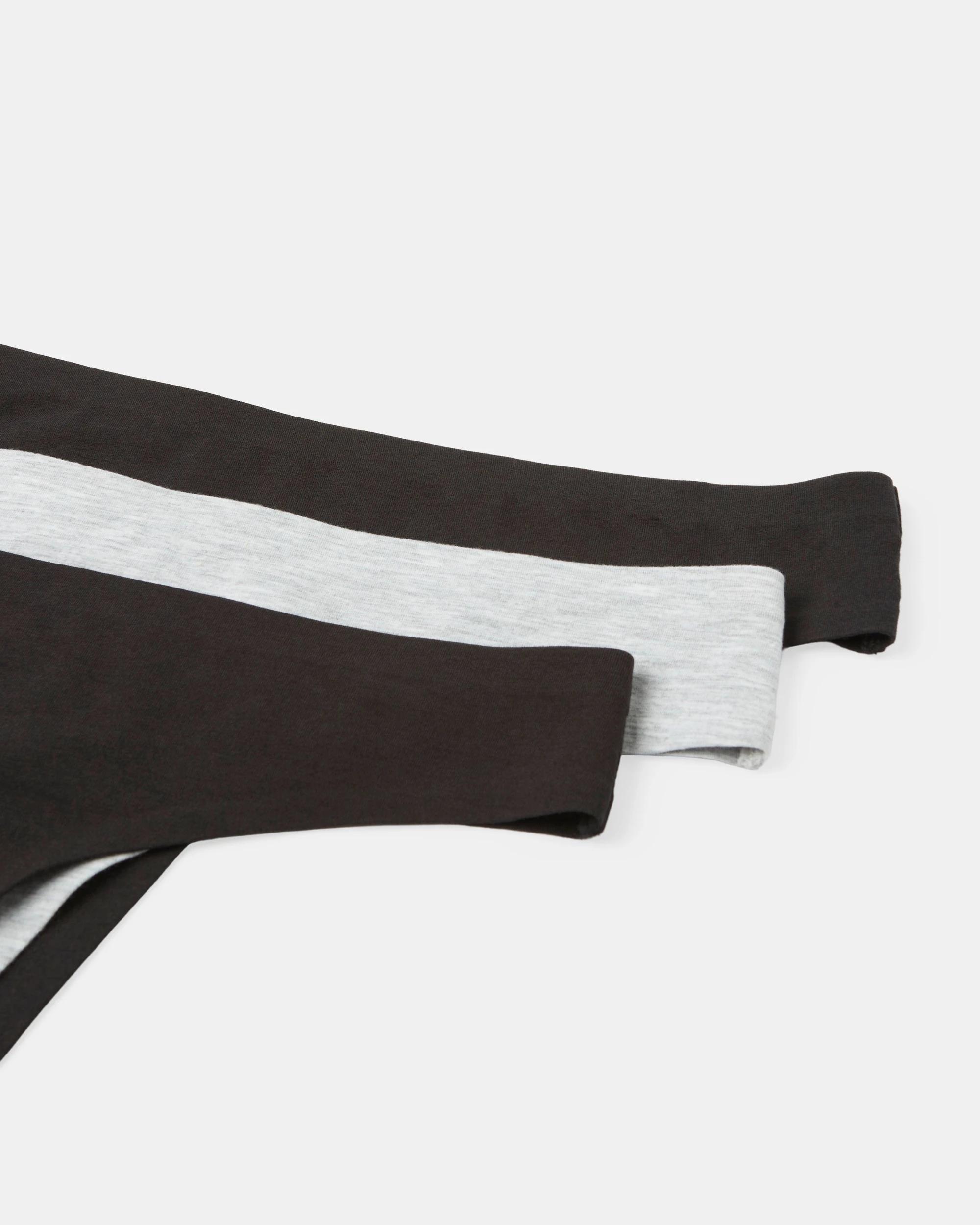 10 3 Pack Modal Cotton Blend G-String Briefs Blk Sm Blk, 10 of 10