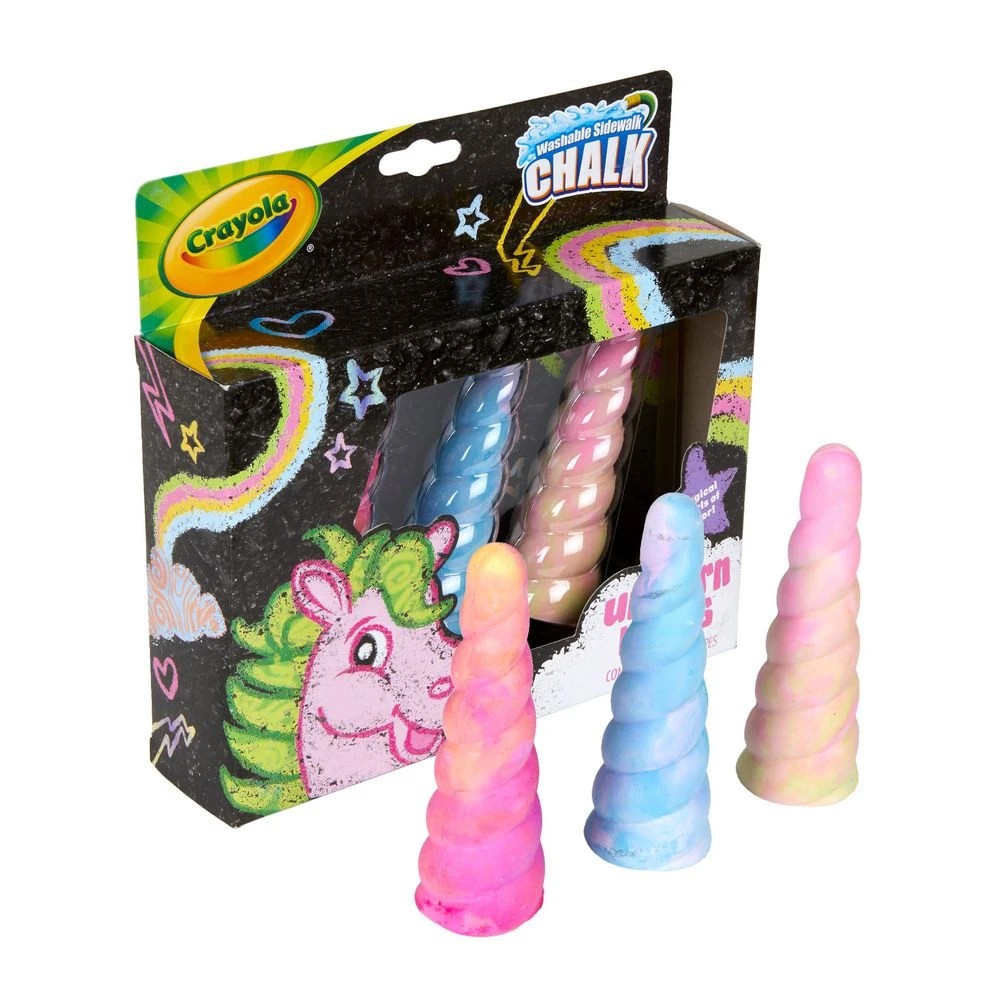 3 Crayola Sidewalk Chalk Unicorn Horns, 3 of 5