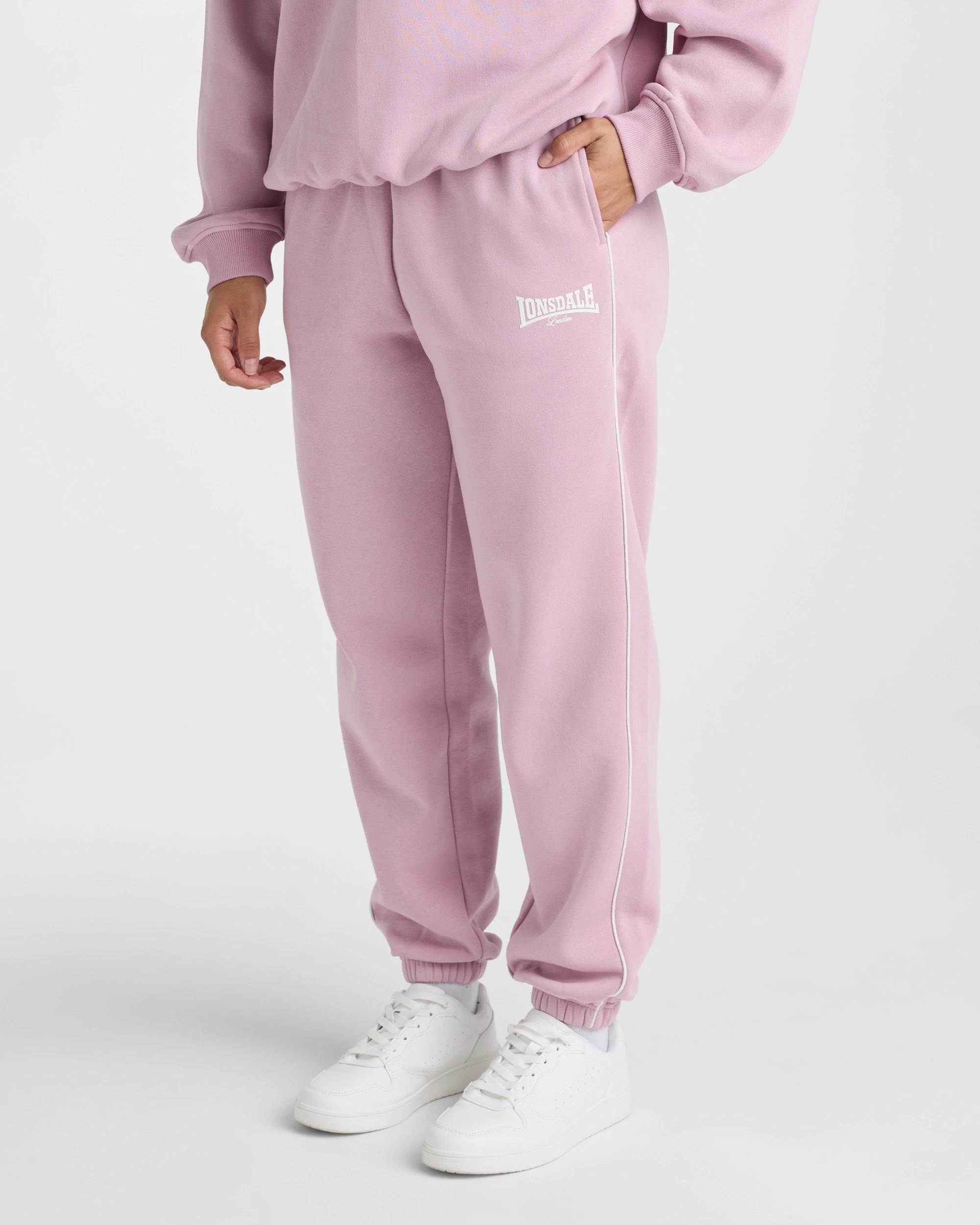 1 Lonsdale London Classic Trackpants DUSTY PINK, 1 of 5