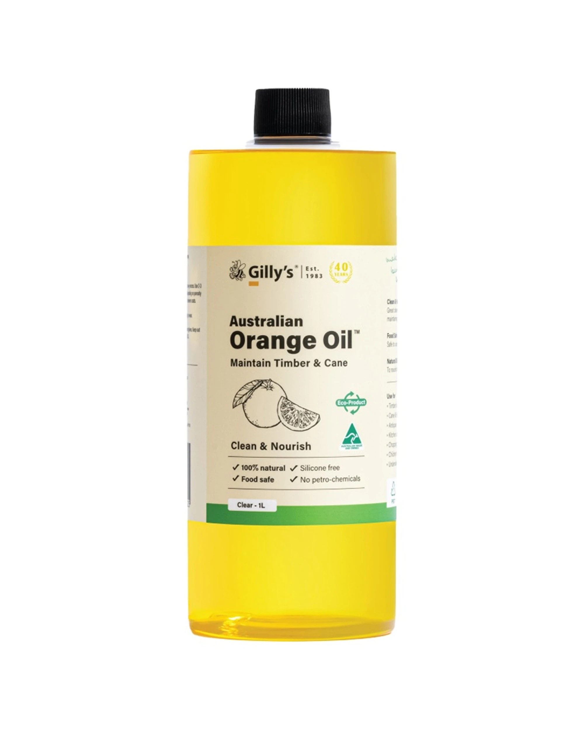 1 GILLYS Oil Maintenance Polish For Timber And Cane Surfaces 1L - Clear, 1 of 1