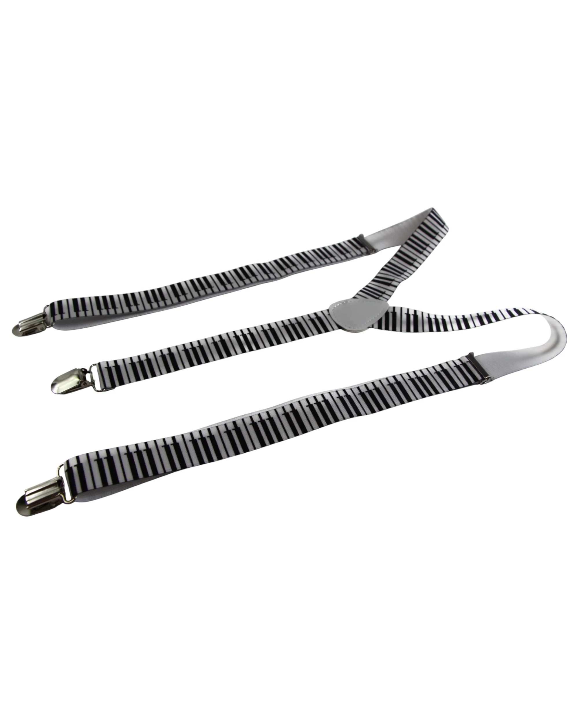 2 Zasel Mens Adjustable Piano Keys Patterned Suspenders - Multi, 2 of 5